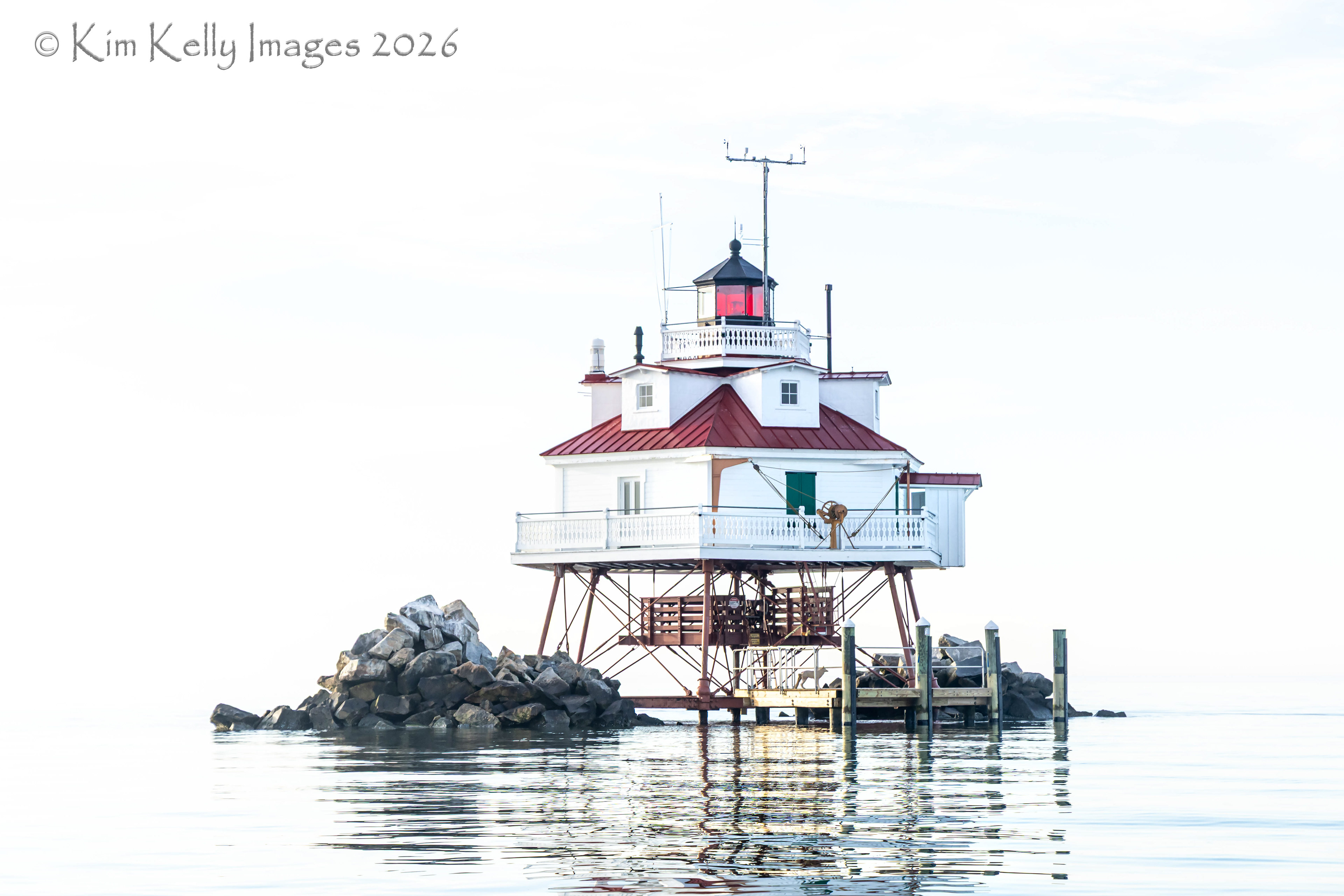 Thomas Point Light in High Key