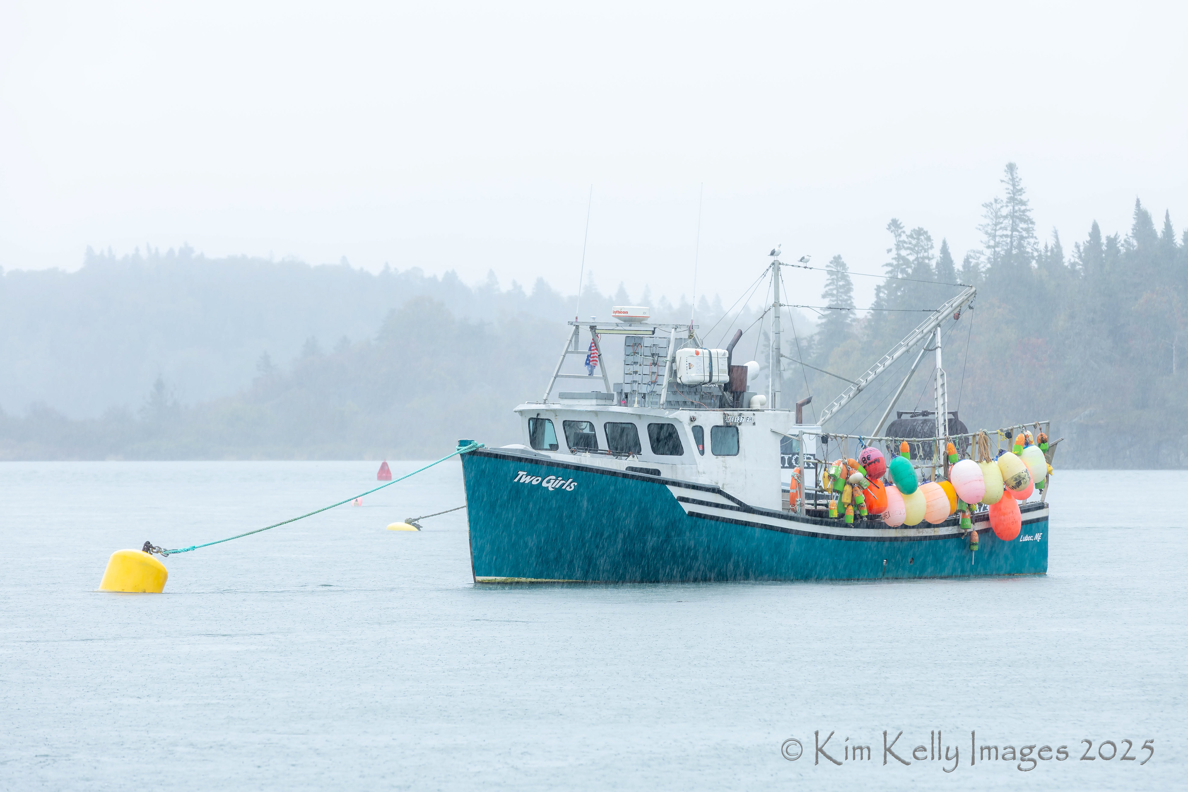 Two Girls in a Rainstorm