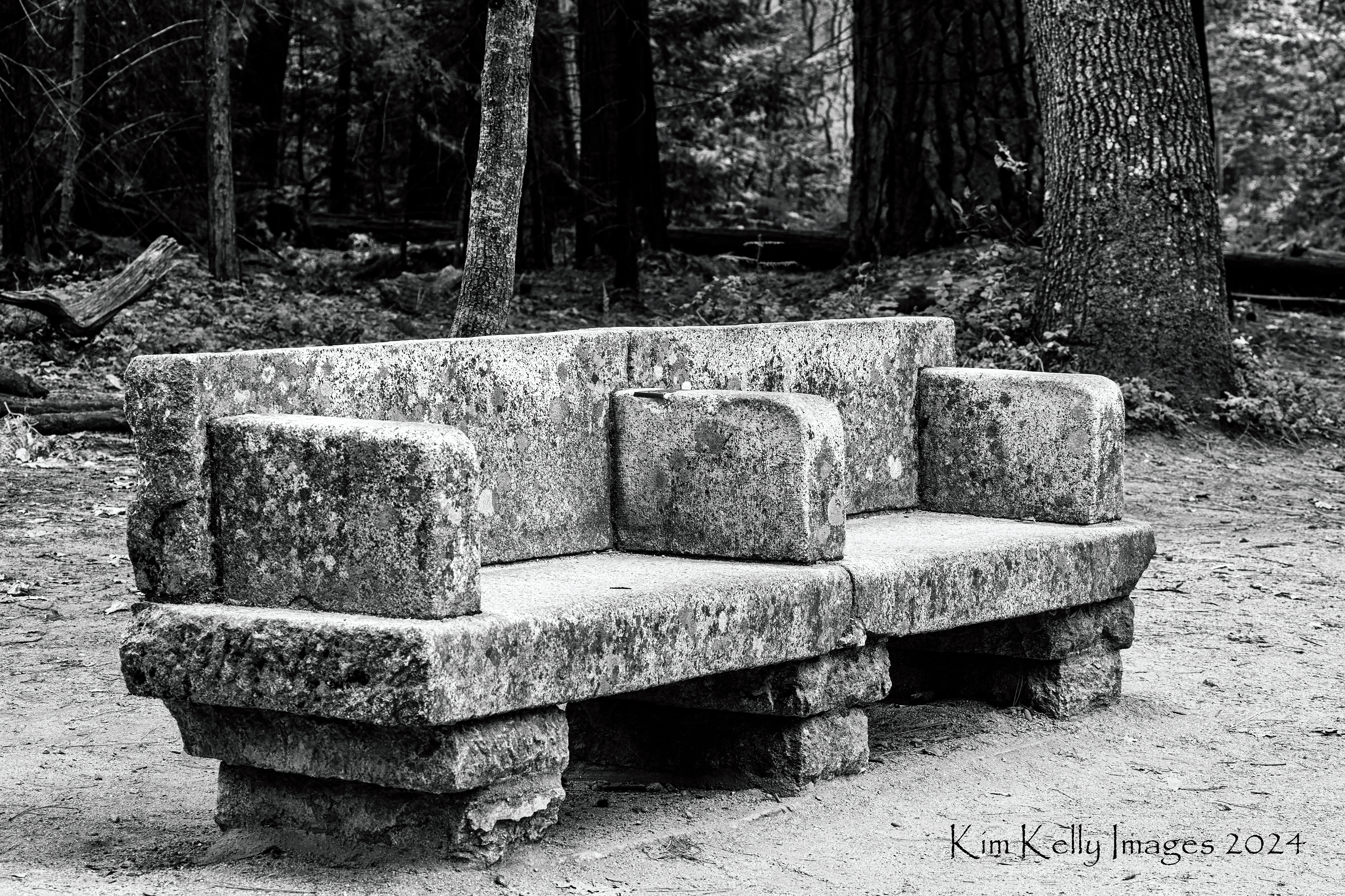 Stone Bench at Yosemite