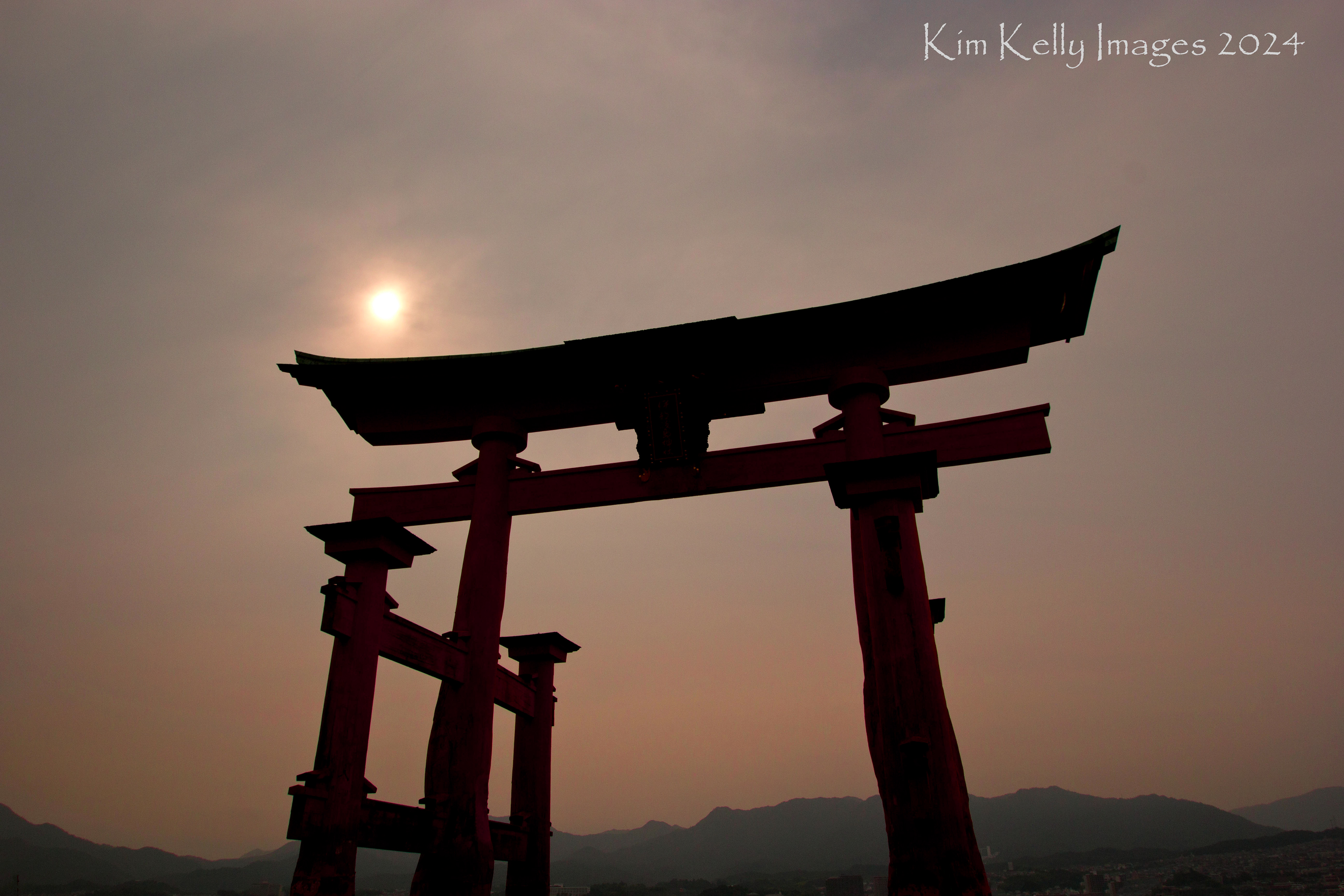 Tori Gate in Silhouette - Japan