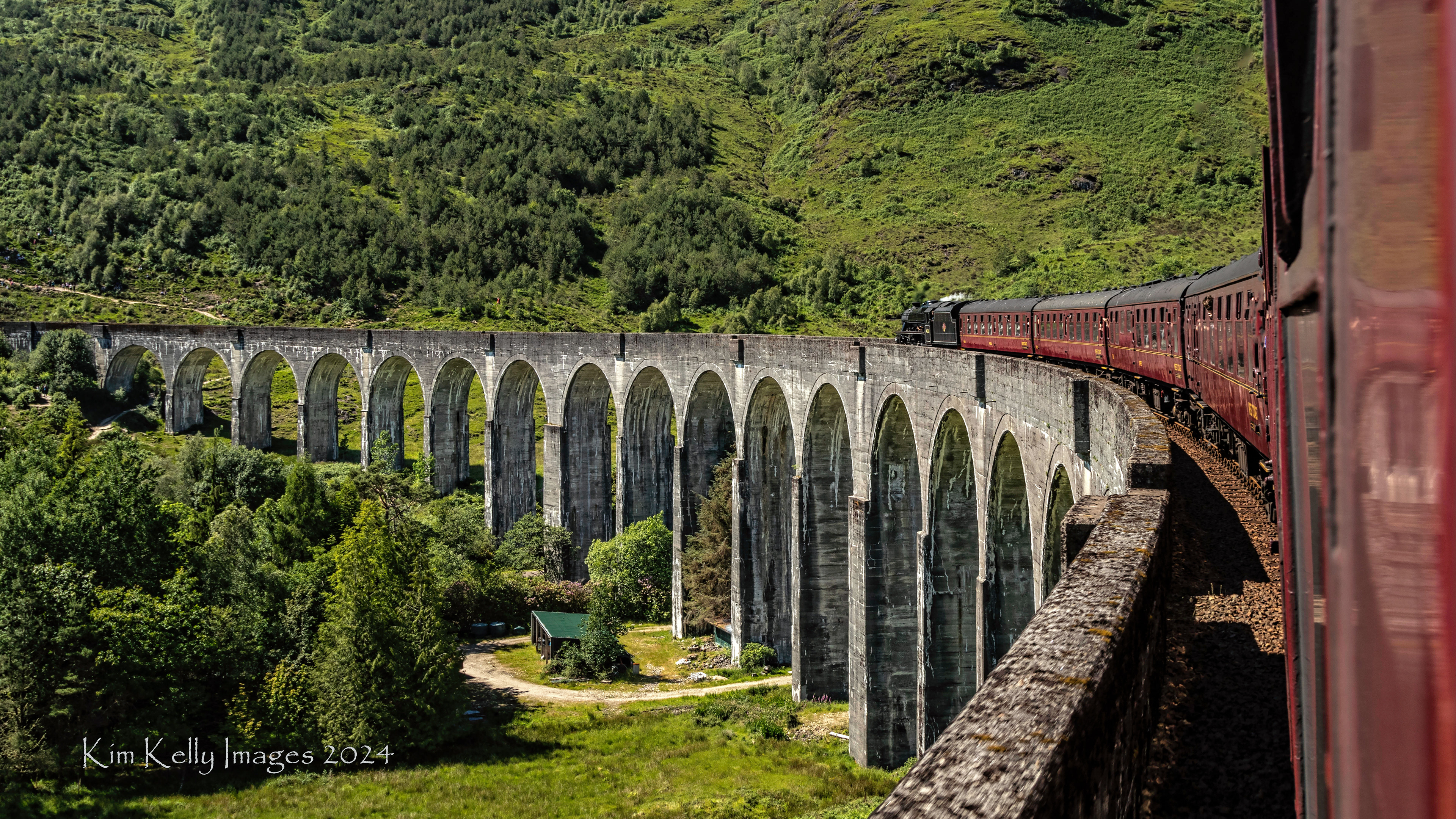 Steaming Across the Glenfinnan Viaduct - Scotland
