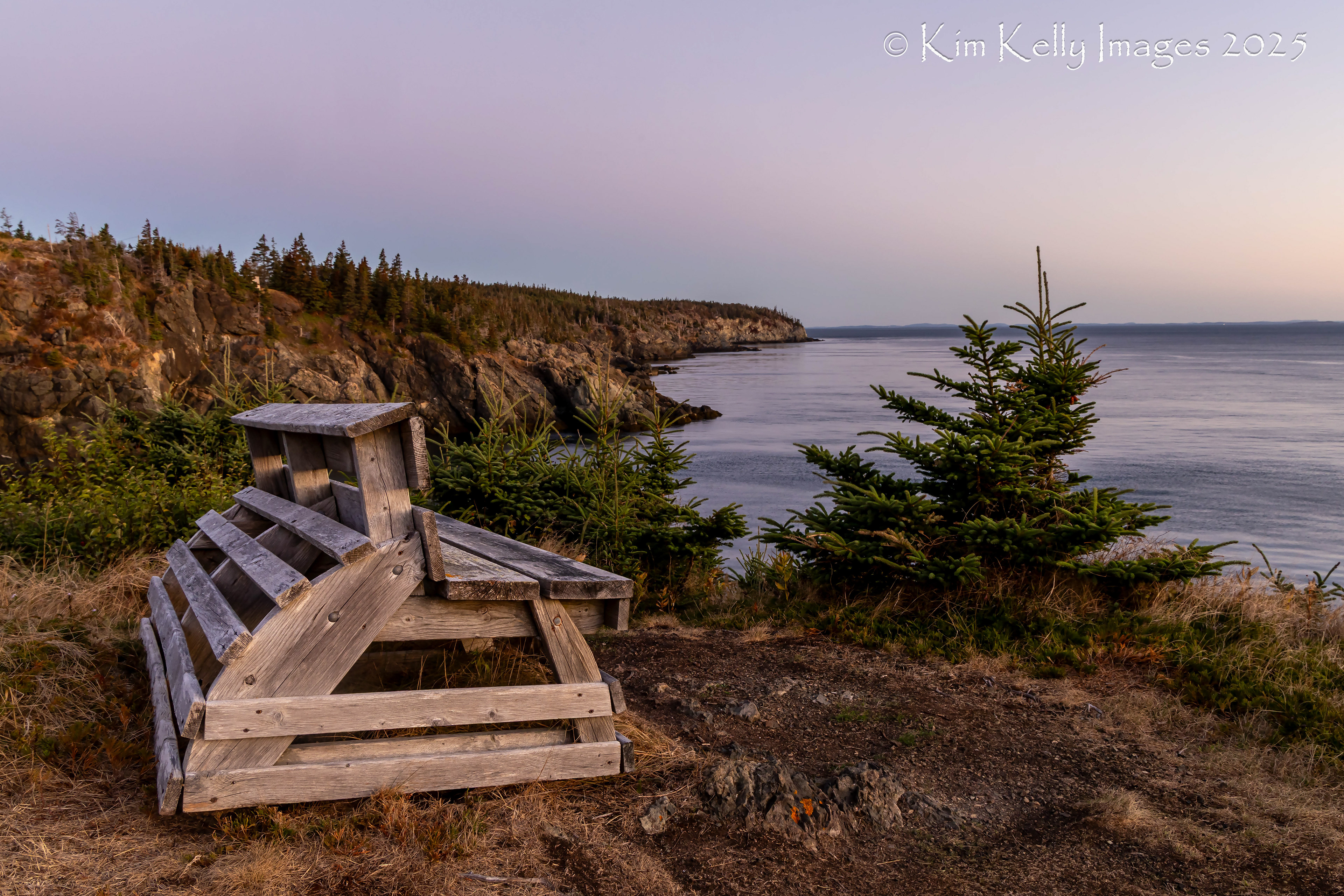 Lobster Trap Bench at Swallowtail Lighthouse