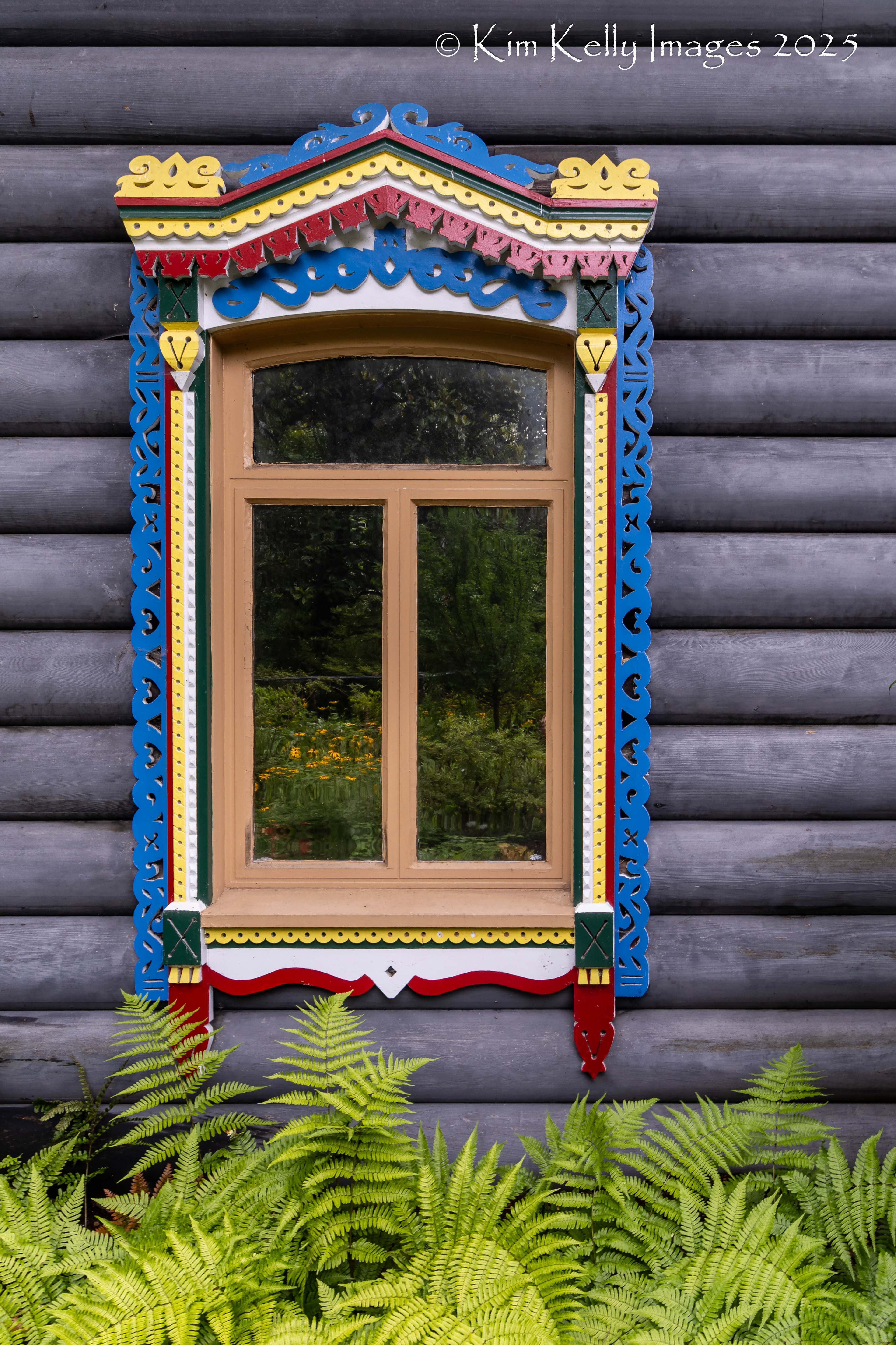 Ornate Window in Dacha House at Hillwood Estate