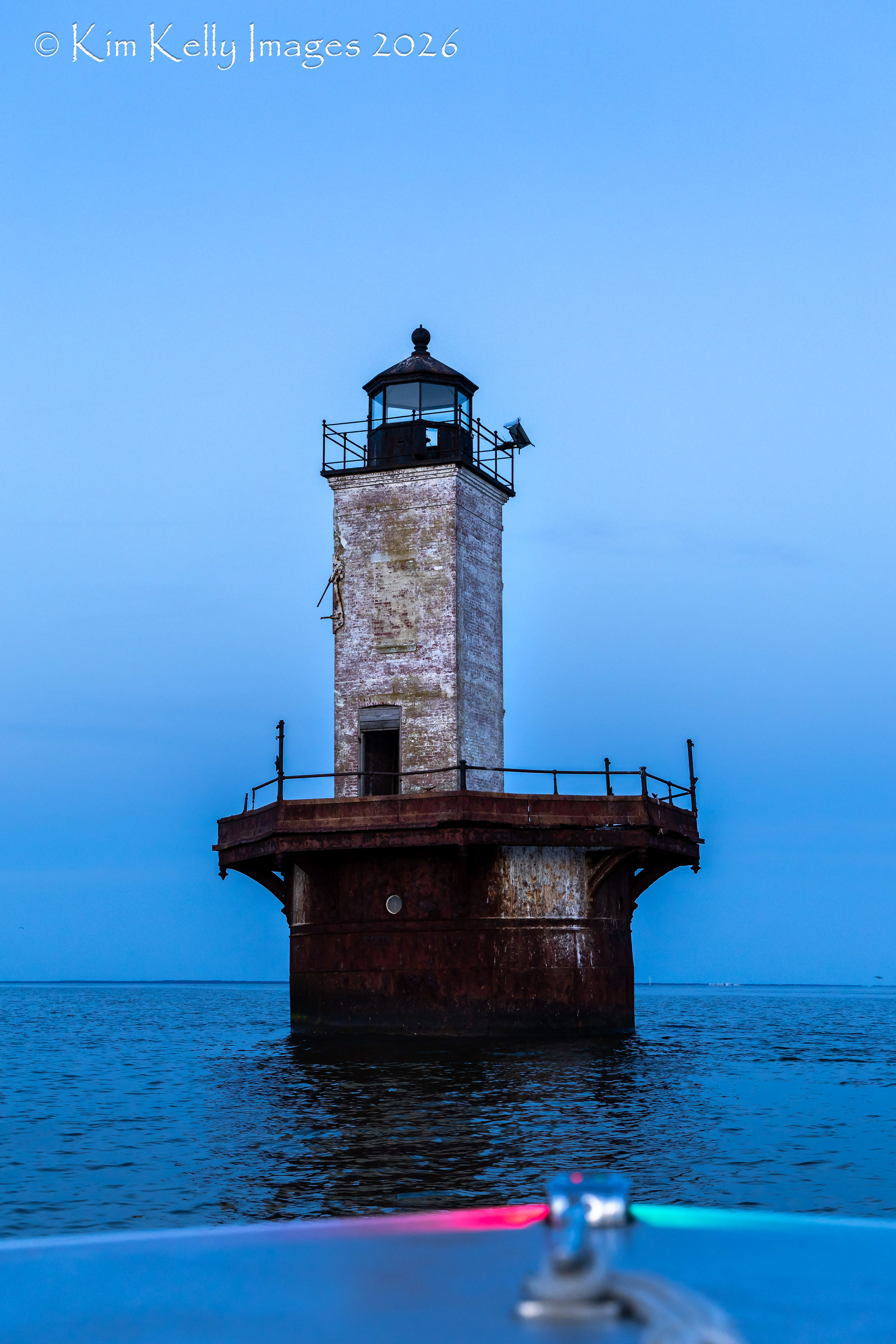 Solomons Island Lump Light off the Bow