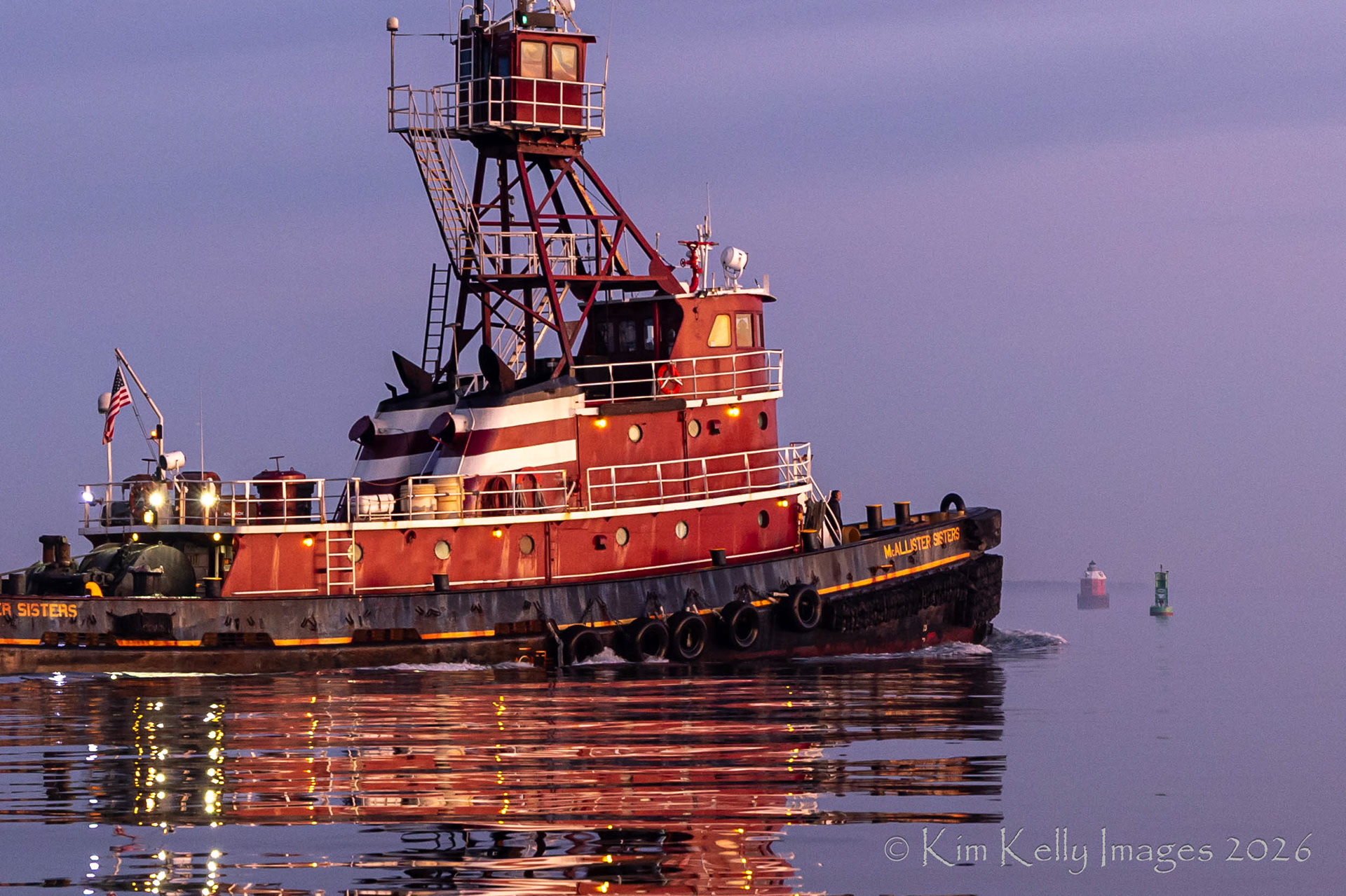 Tugboat Off the Sandy Point