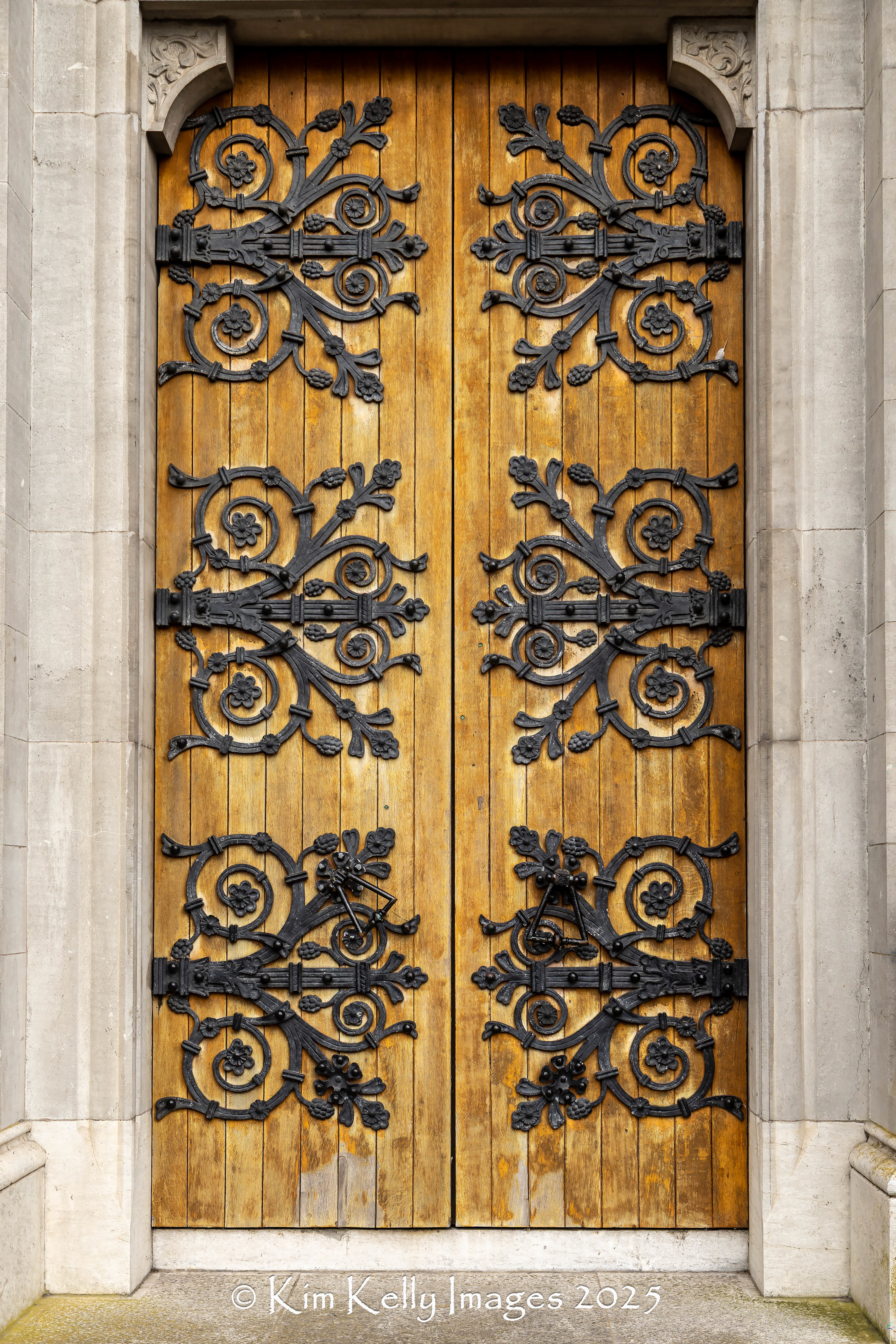 Ornamental Ironwork on Door at St Colmans Cobh