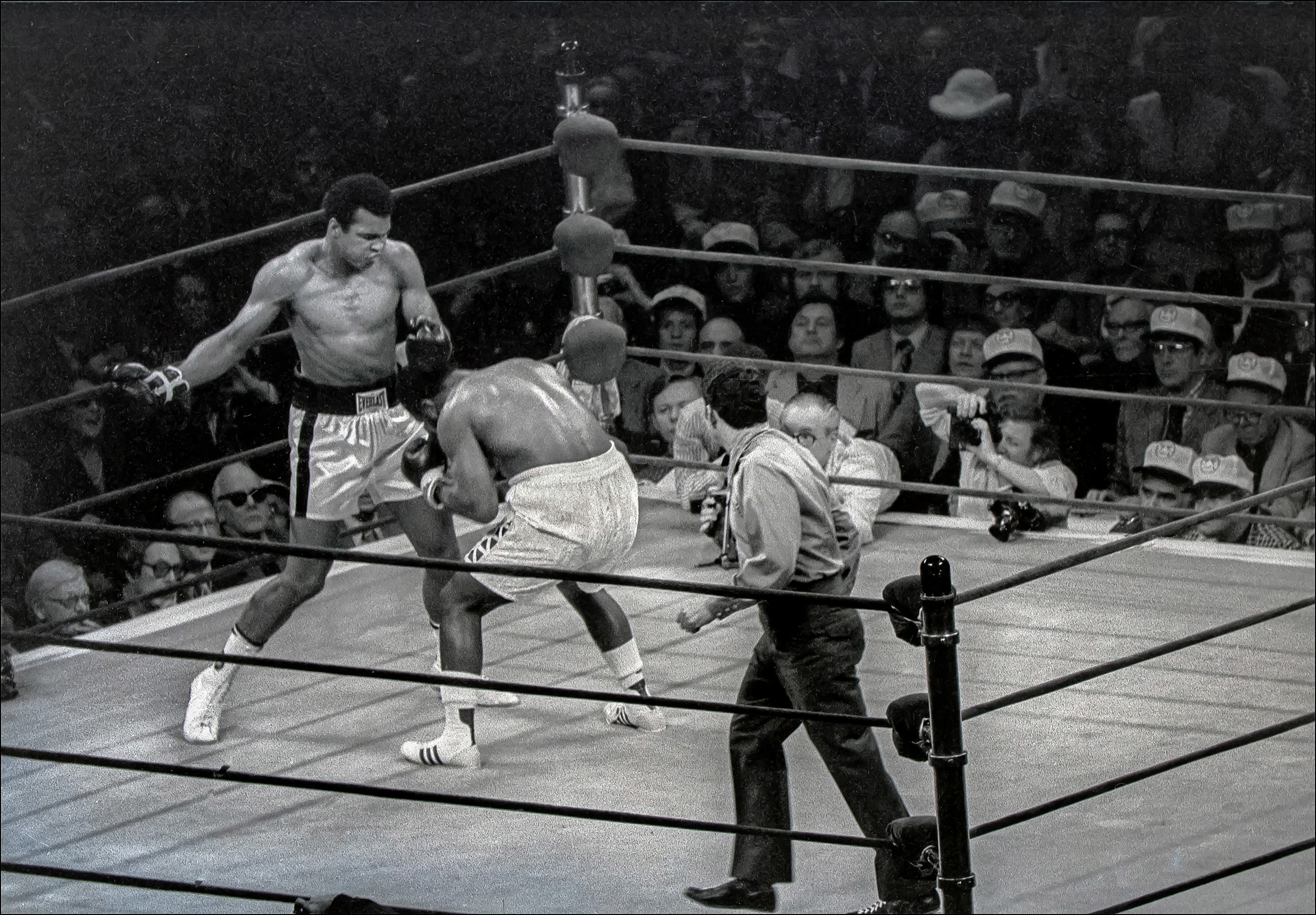 New York City. Jan 28, 1974. Muhammad Ali v Joe Frazier 2 Madison Square Garden