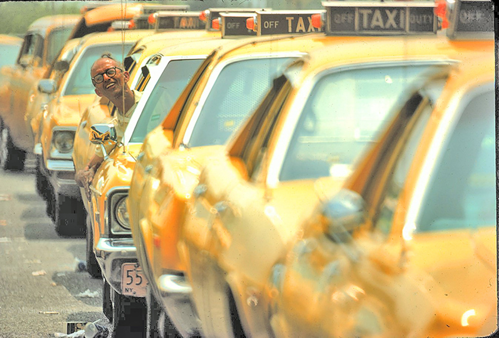 New York, Ny; 1976. The taxi liat LaGuardia airport.