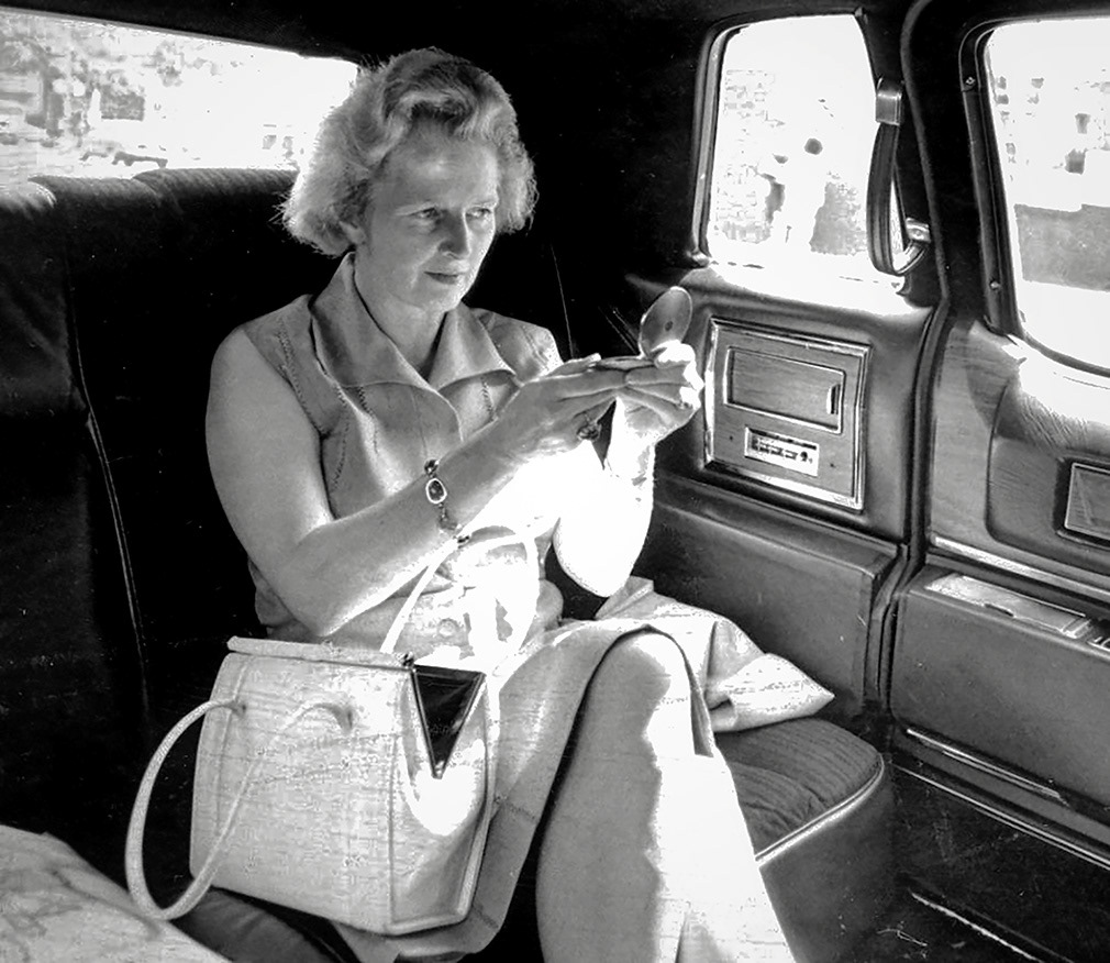 British Prime Minister Margaret Thatcher arrives in Washington DC. September 22, 1975