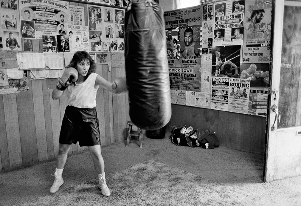 Las Vegas, Nv; Aug 10,, 1995. Christy Martin trains at Johnny Tocco's downtown Vegas gym for her upcoming fight with Angela Buchanan.
