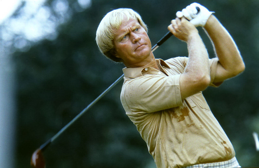 Akron, Oh; 1981. Golfer Jack Nicklaus playing in The World Series of Golf at The Firestone Country Club.