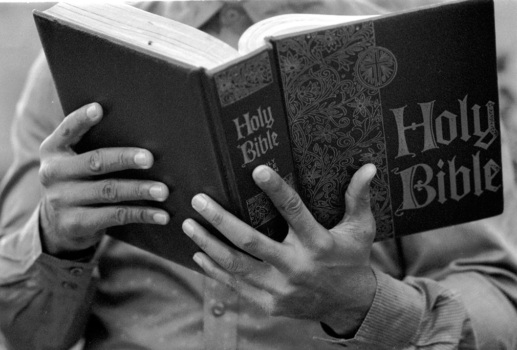 Houston, Tx; 1975. George Foreman the defeated opponent of Muhammad Ali for their "Rumble in the Jungle" in Zaire. Foreman, upon returning home turned to religion.