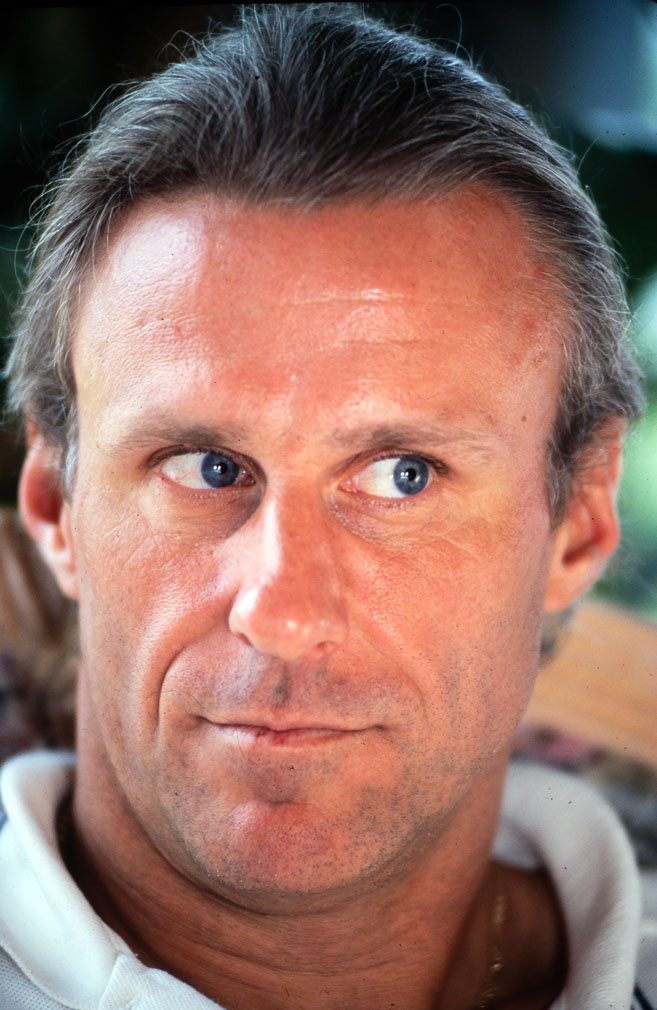 Naples, Fla; 1997. The Swedish tennis legend Bjorn Borg appearing at a Seniors Tournament at The Kensington Golf & Tennis Resort.