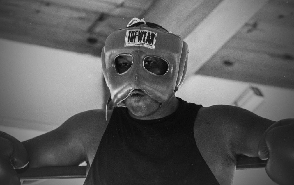 St. Lucia, West Indies.Feb 1991. George Foreman trains for his fight with Evander Holyfield