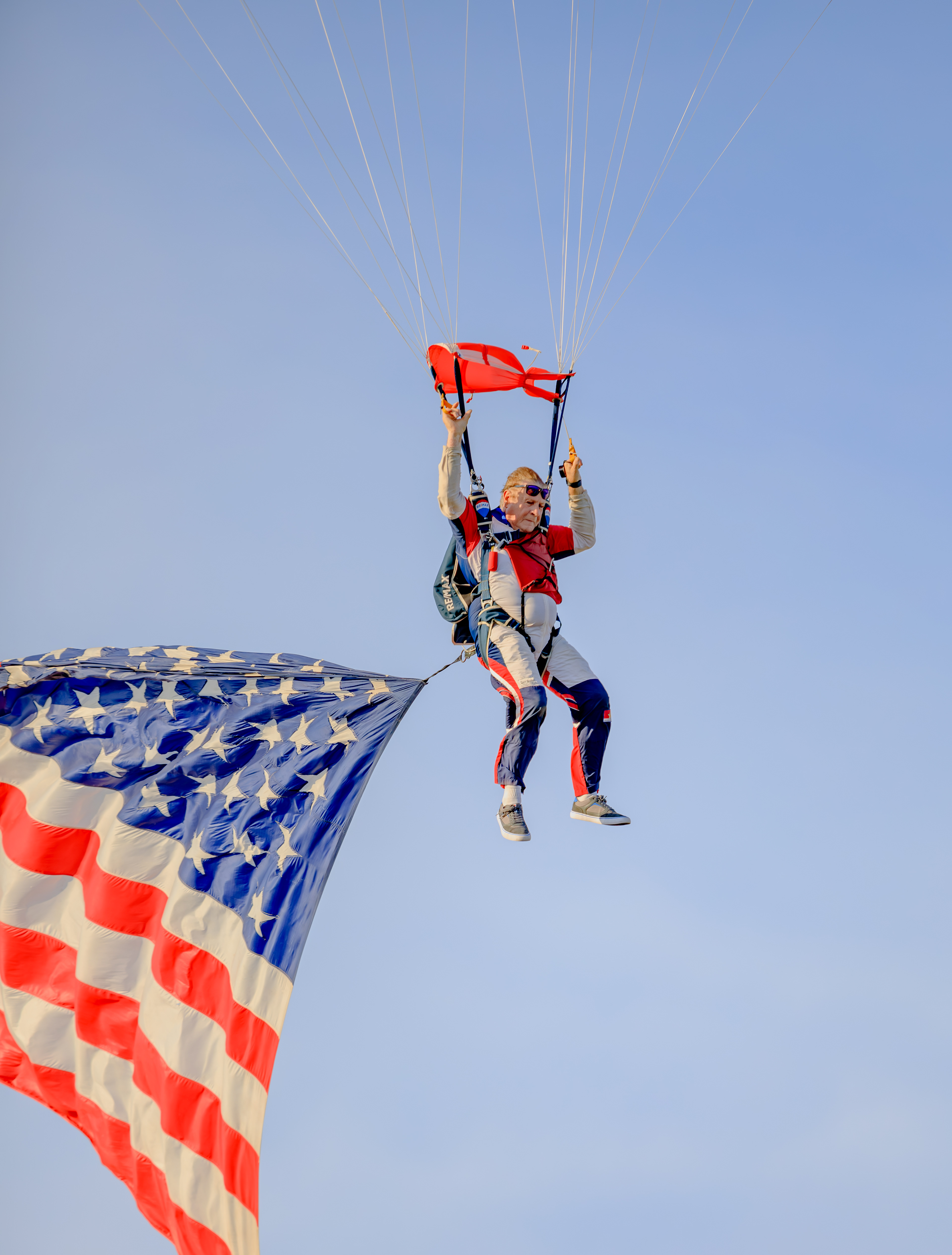 The Game Ball was delivered via skydiver.