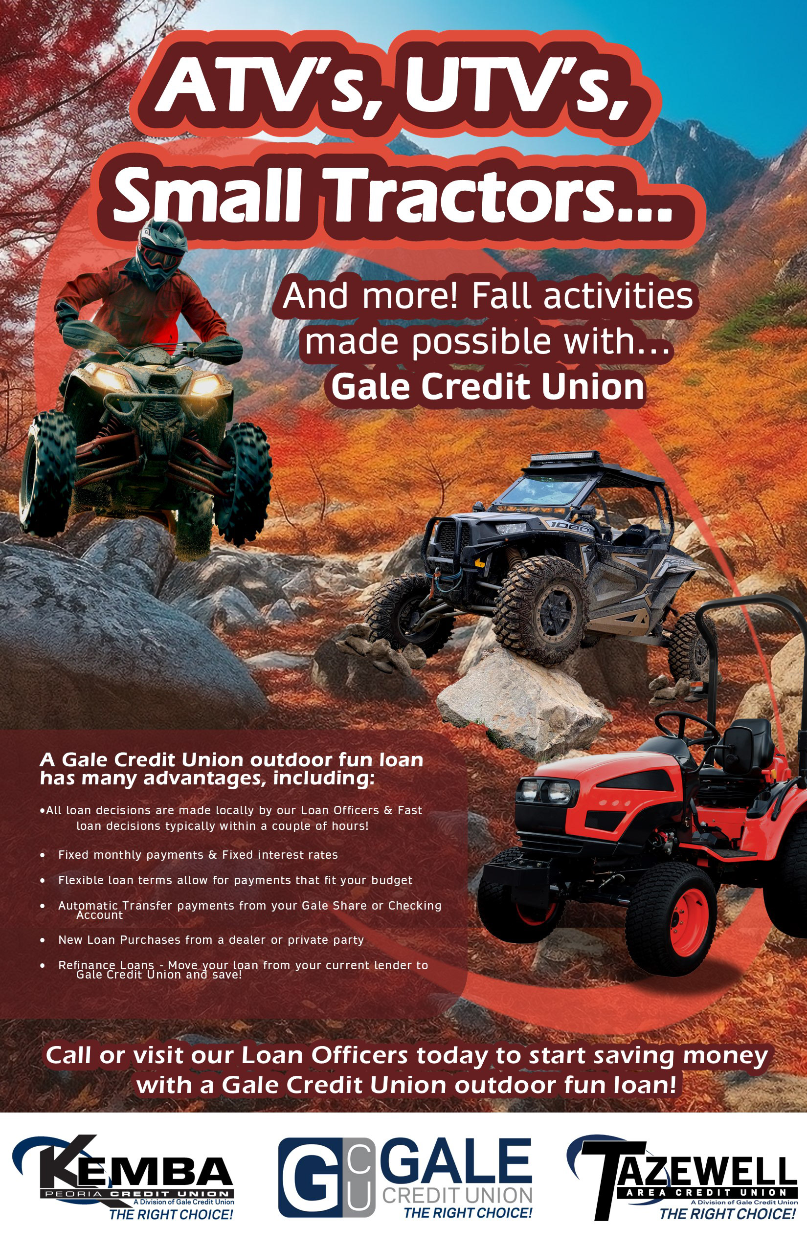 Advertisement for Gale Credit Union