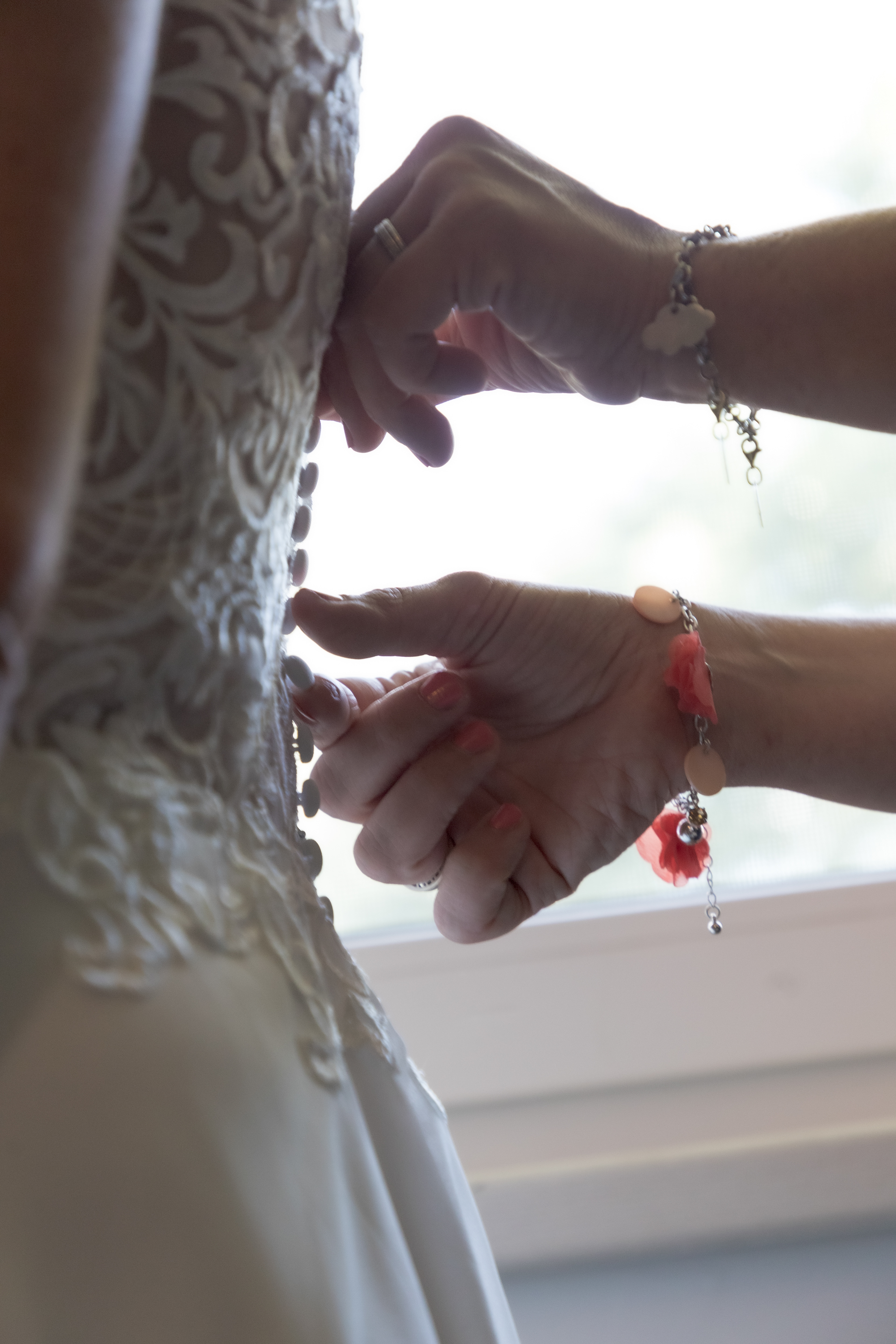 Habillage de la mariée