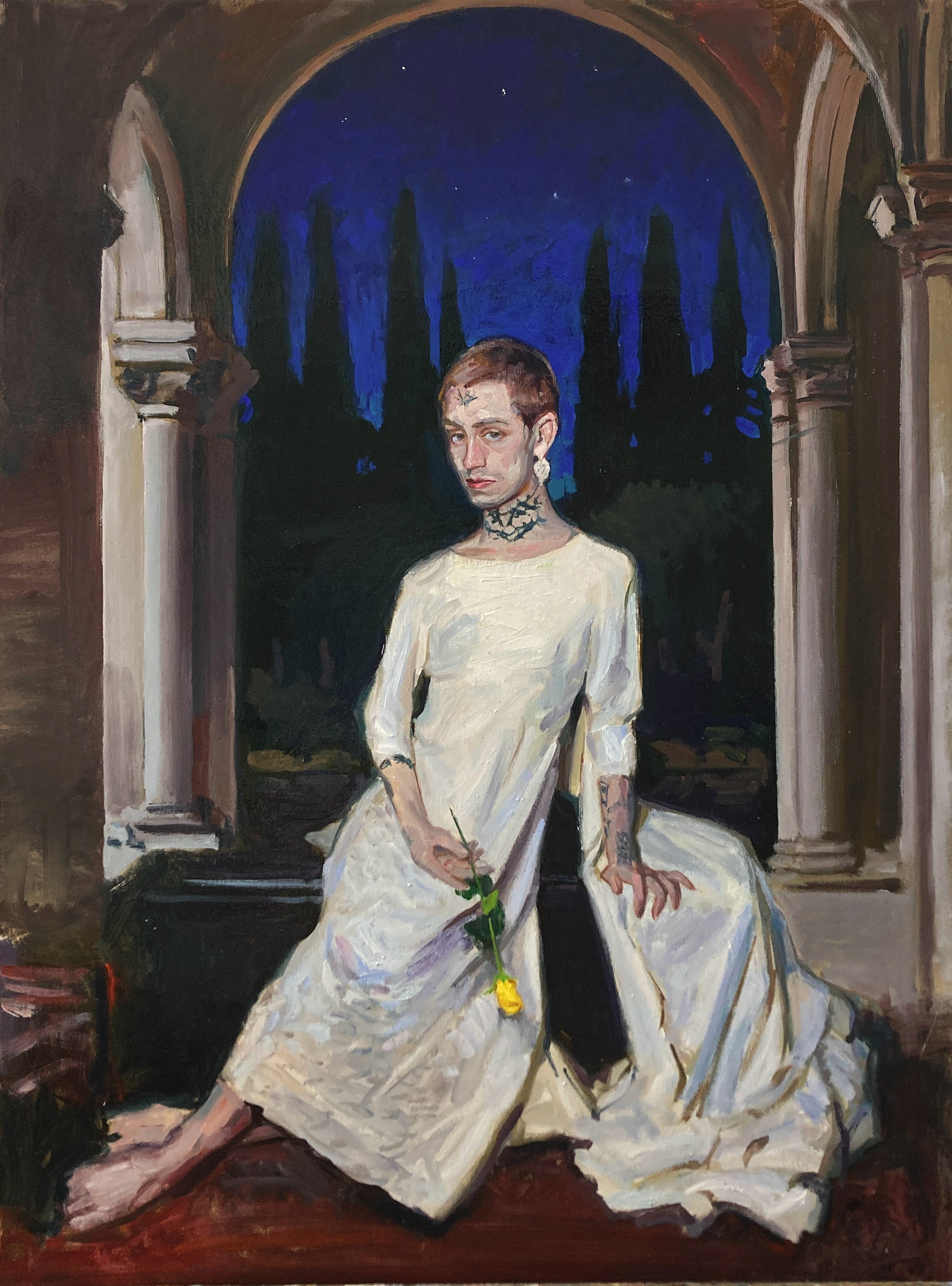 Alfonso Del Moral “Ajuar nuevo”. 2025. Óleo sobre lienzo. 81 x 60 cm.