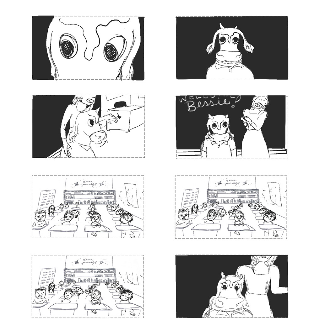 Key Storyboard 1, "Bessie," 2023, made with Procreate