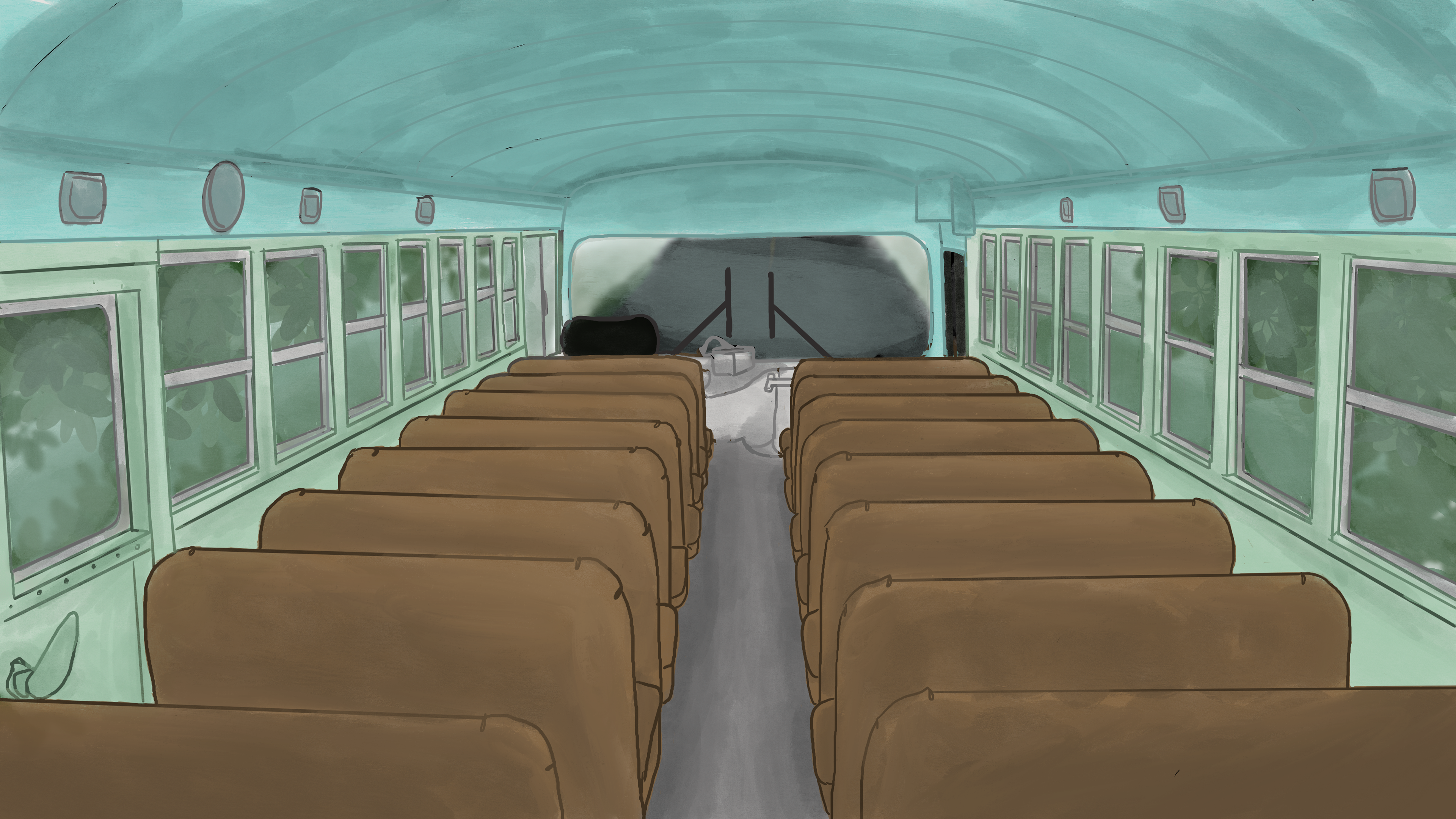 The Bus, "Bessie," 2023, made with Procreate