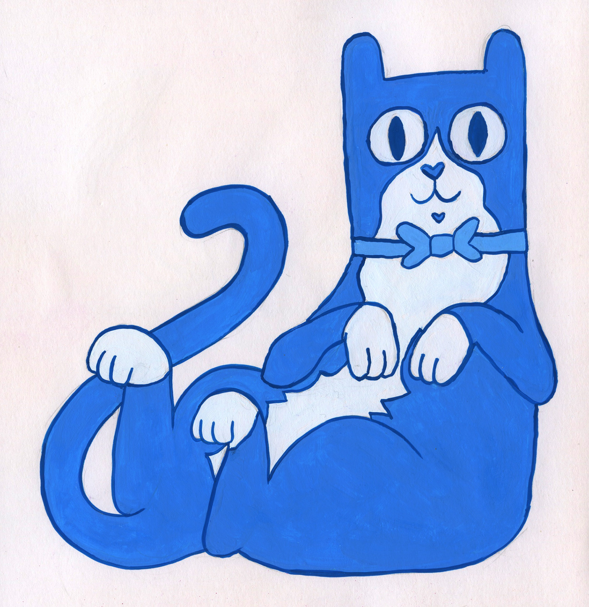 Gordon Reclining, How 2 Get a Job (fast!), illustration, gouache on paper