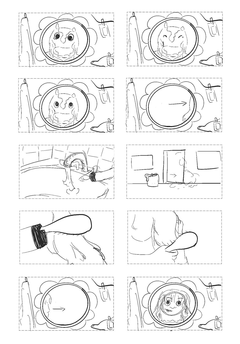 Key Storyboard 3, "Bessie," 2023, made with Procreate
