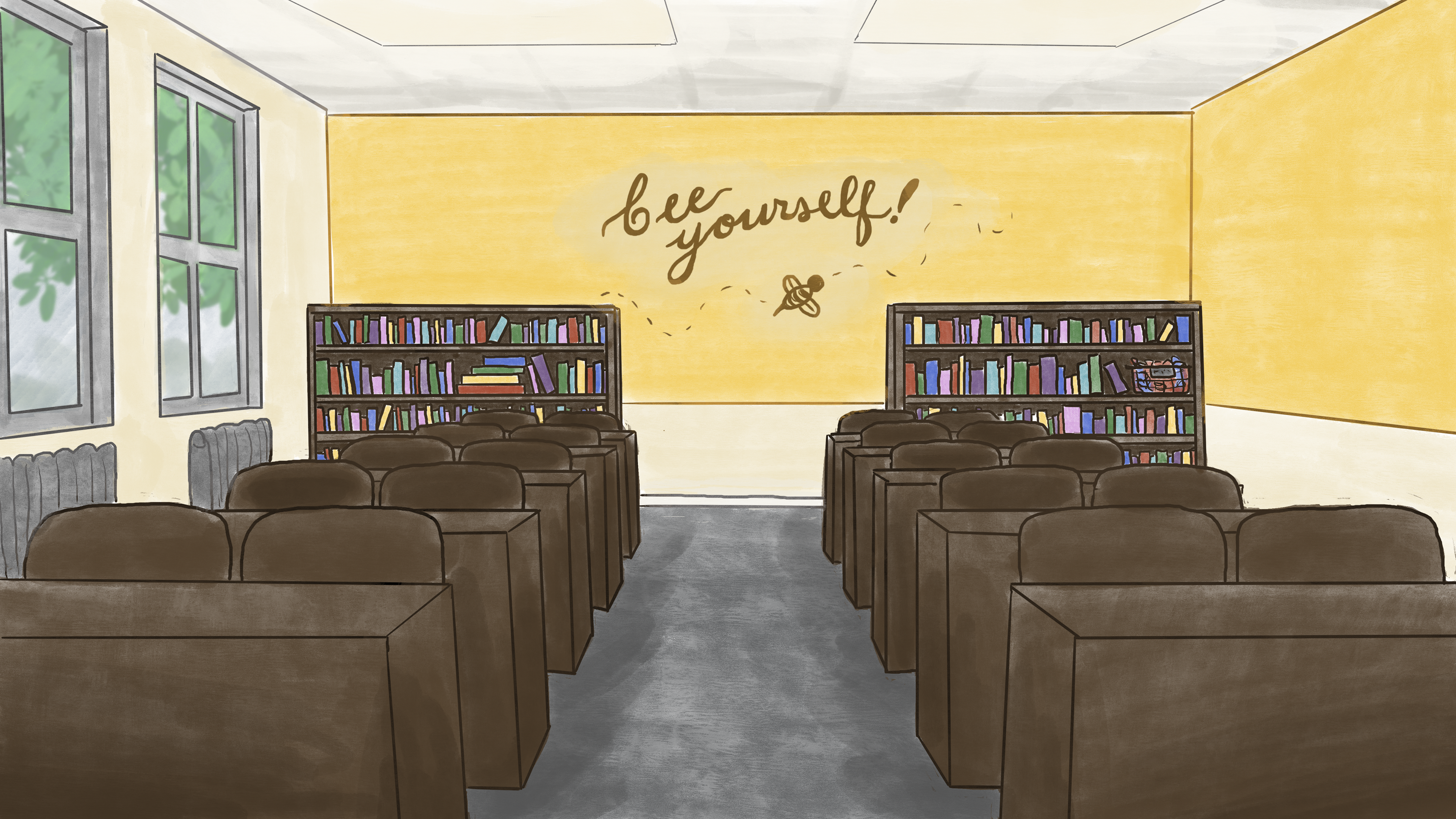 The Classroom, "Bessie," 2023, made with Procreate
