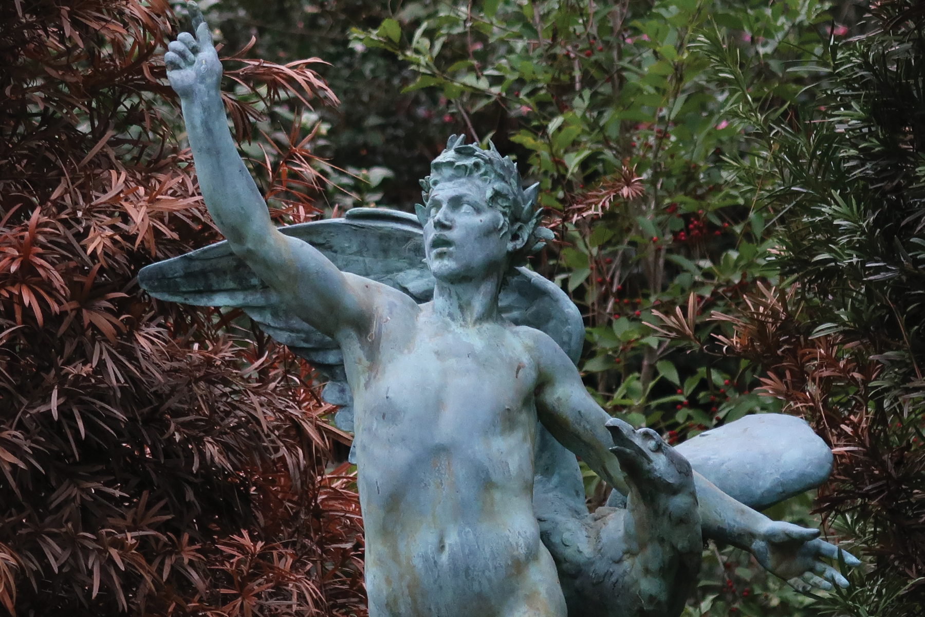 Man & Eagle, 2024, digital photograph, Burden Museum & Gardens