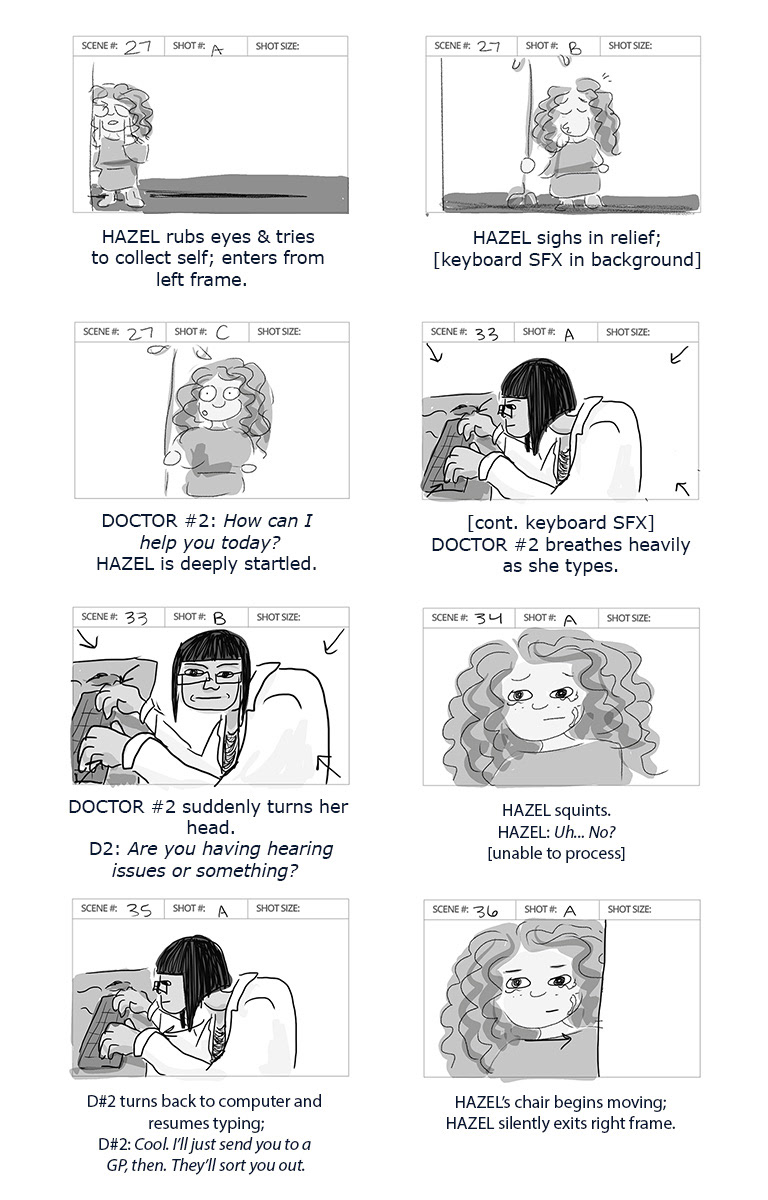 Key Storyboard 2, "Next Patient," 2022, made with Procreate