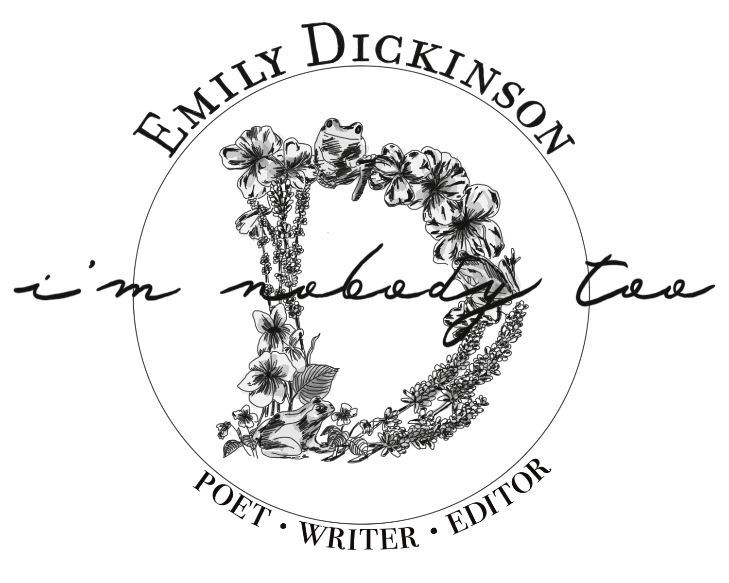 Emily Dickinson Logo, 2022, made with Adobe Photoshop & Illustrator