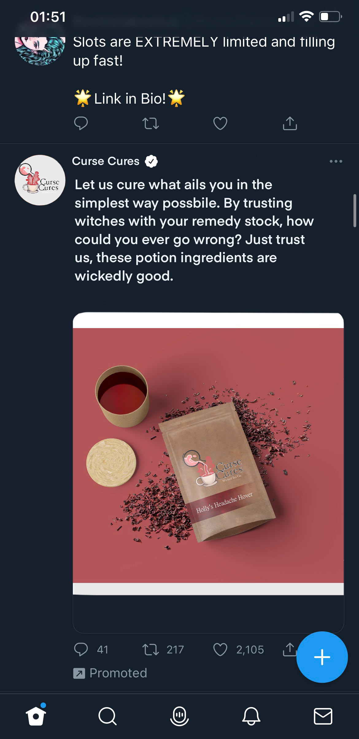 Twitter advertisement mock-up