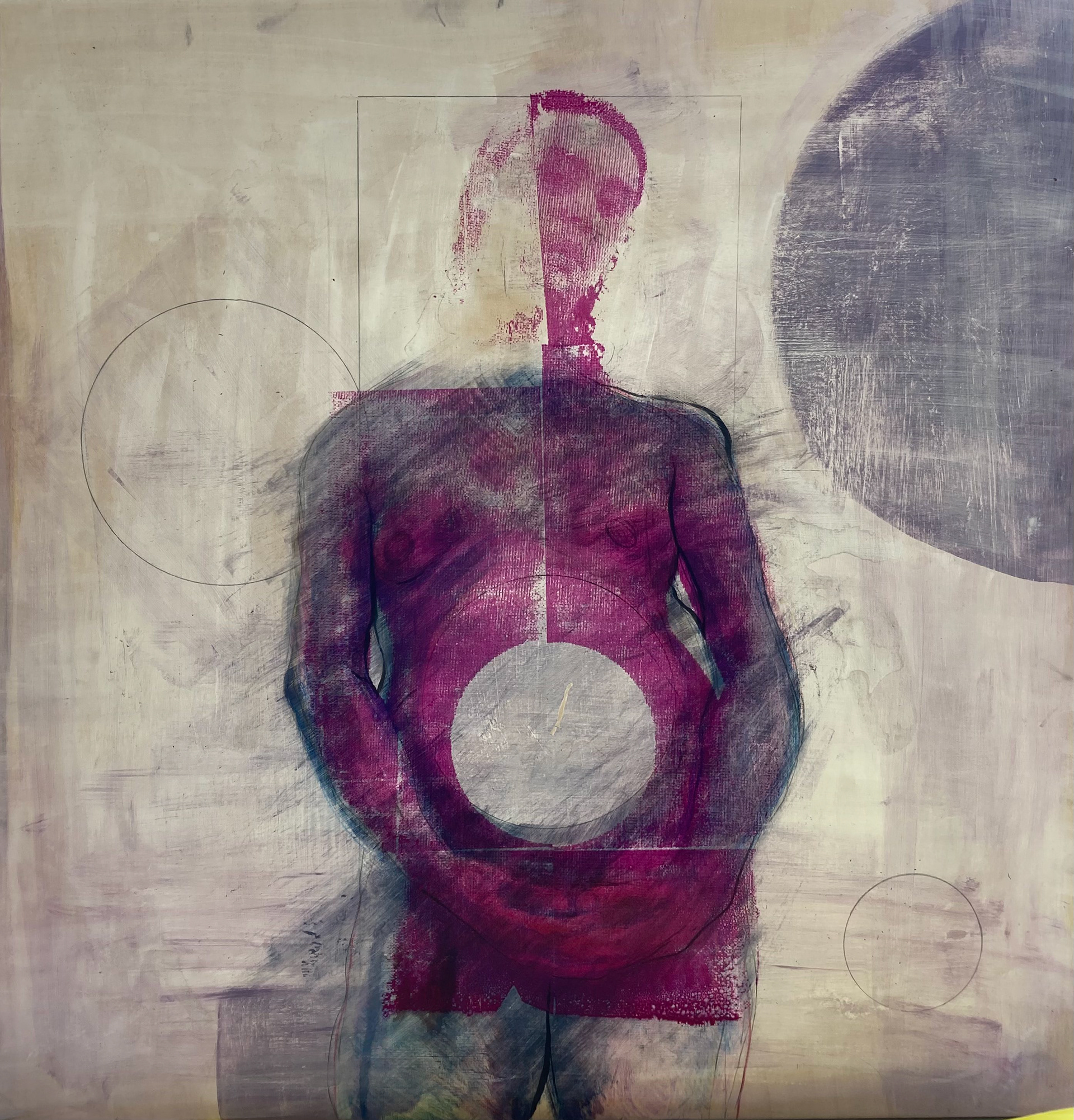 "A Hole is No Place for A Child" ** Currently Exhibiting** 24x24 Mixed Media