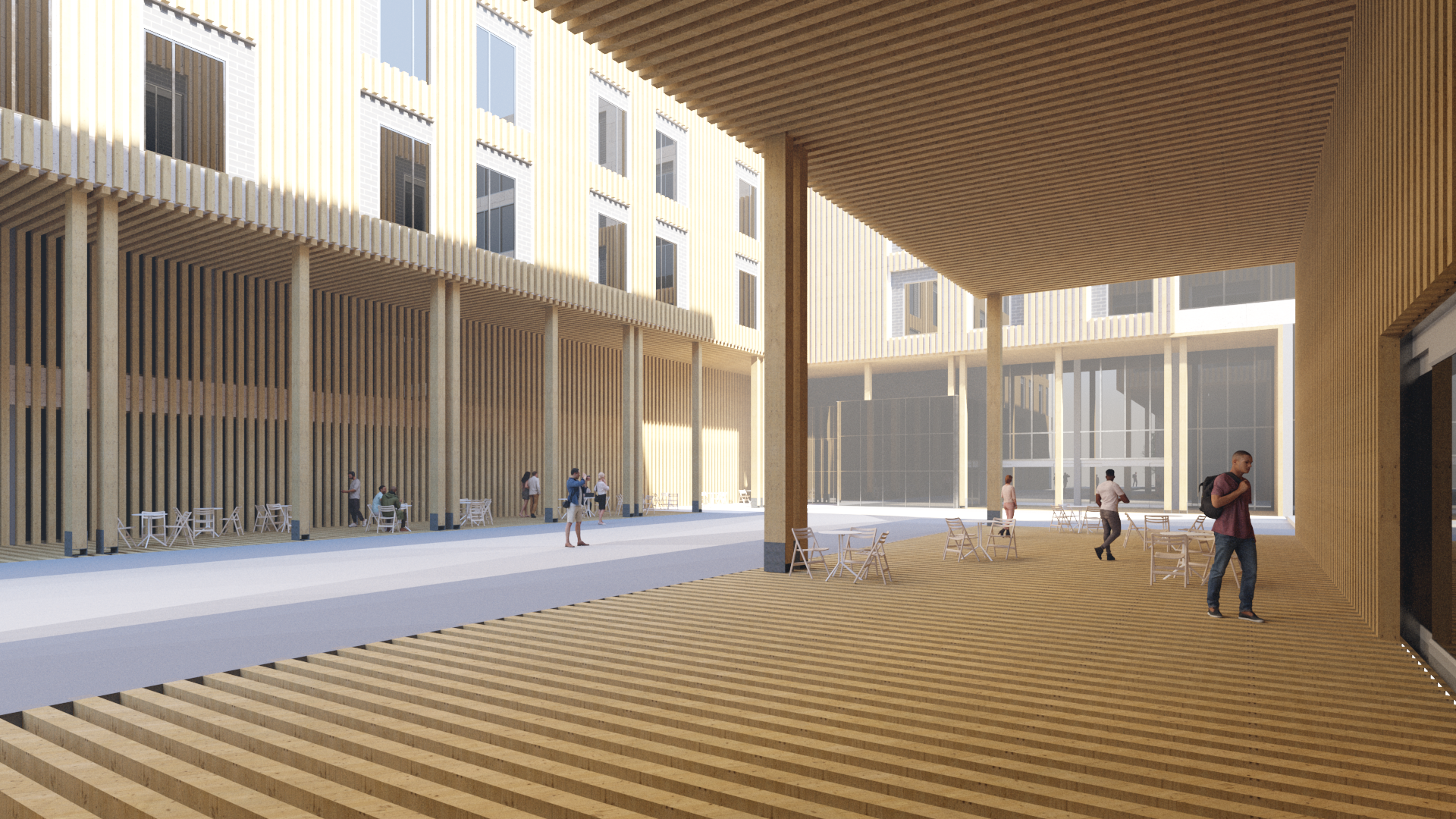 SHARED OUTDOOR SPACE BETWEEN SCHOOL AND HOTEL