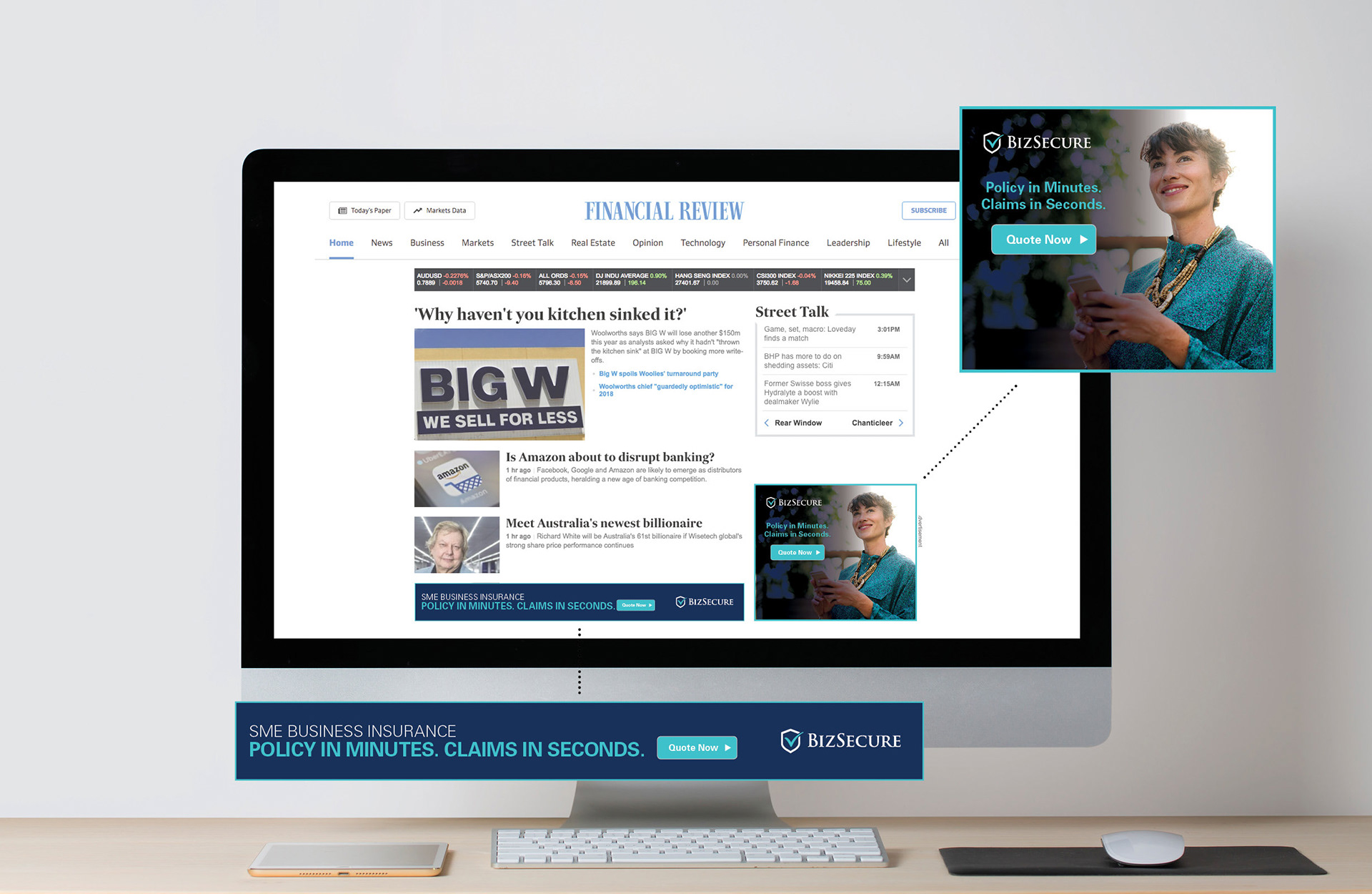 Business insurance online advertising