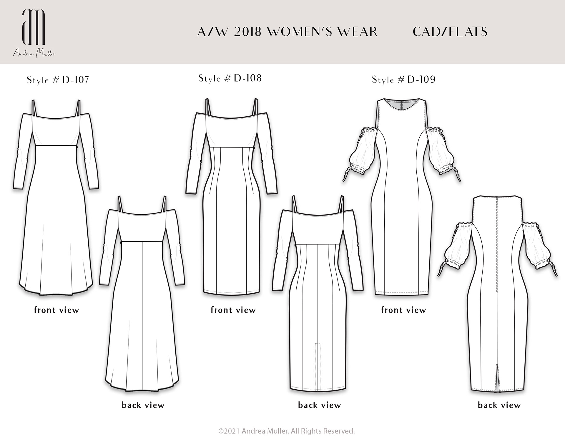 Women's Dresses Cad/Flats/Andrea Muller