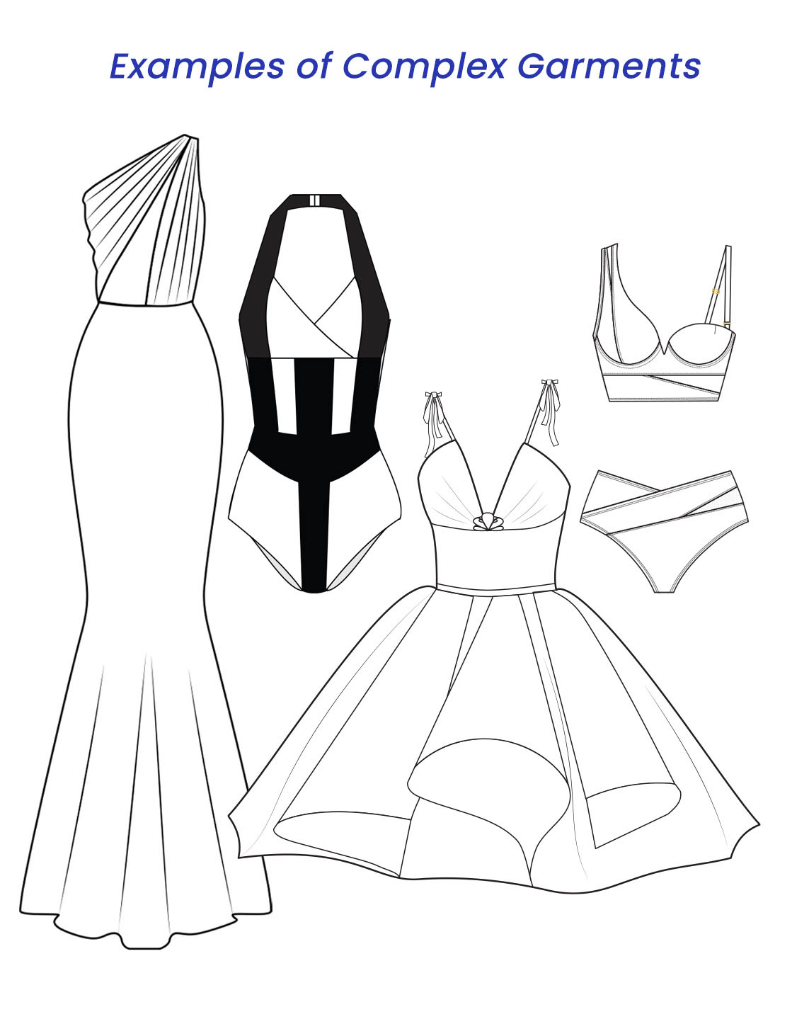 Examples of complex garments