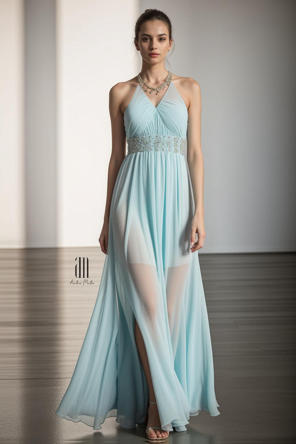 Custom designed special occasion summer event dress .