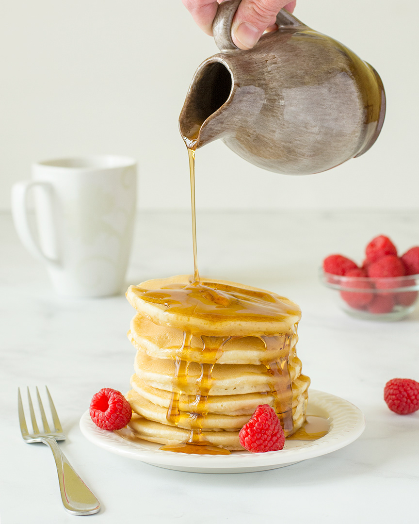 Pancakes and syrup