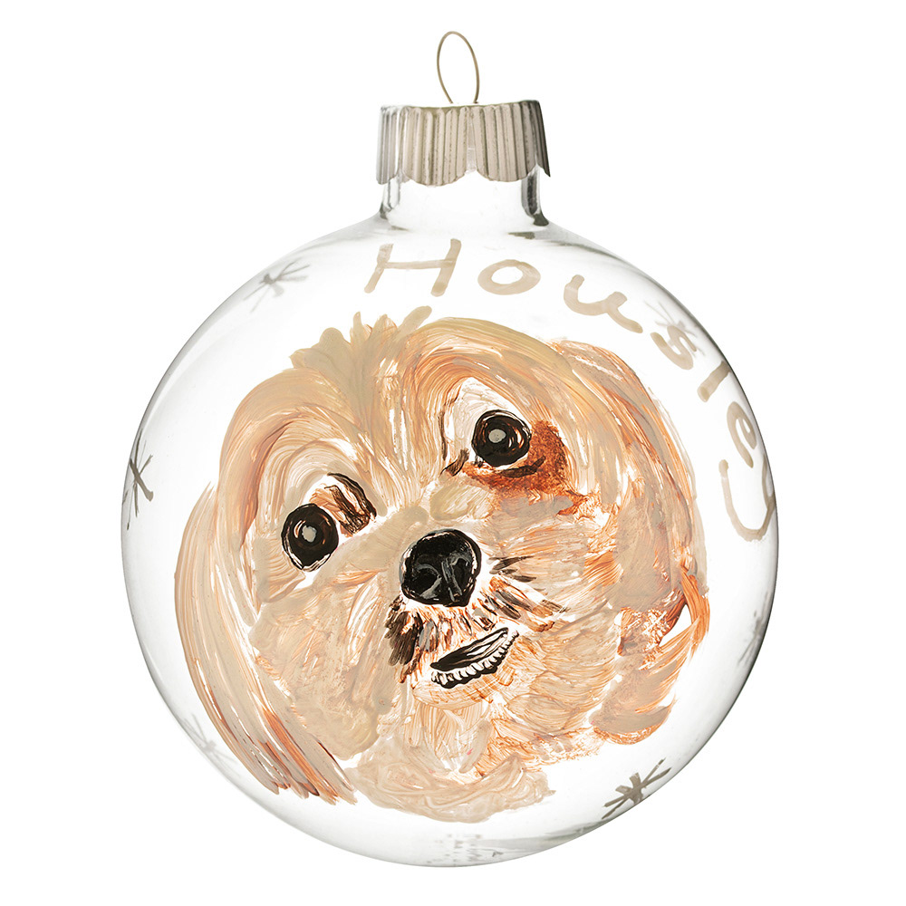 Furever Arts hand-painted glass ornament 