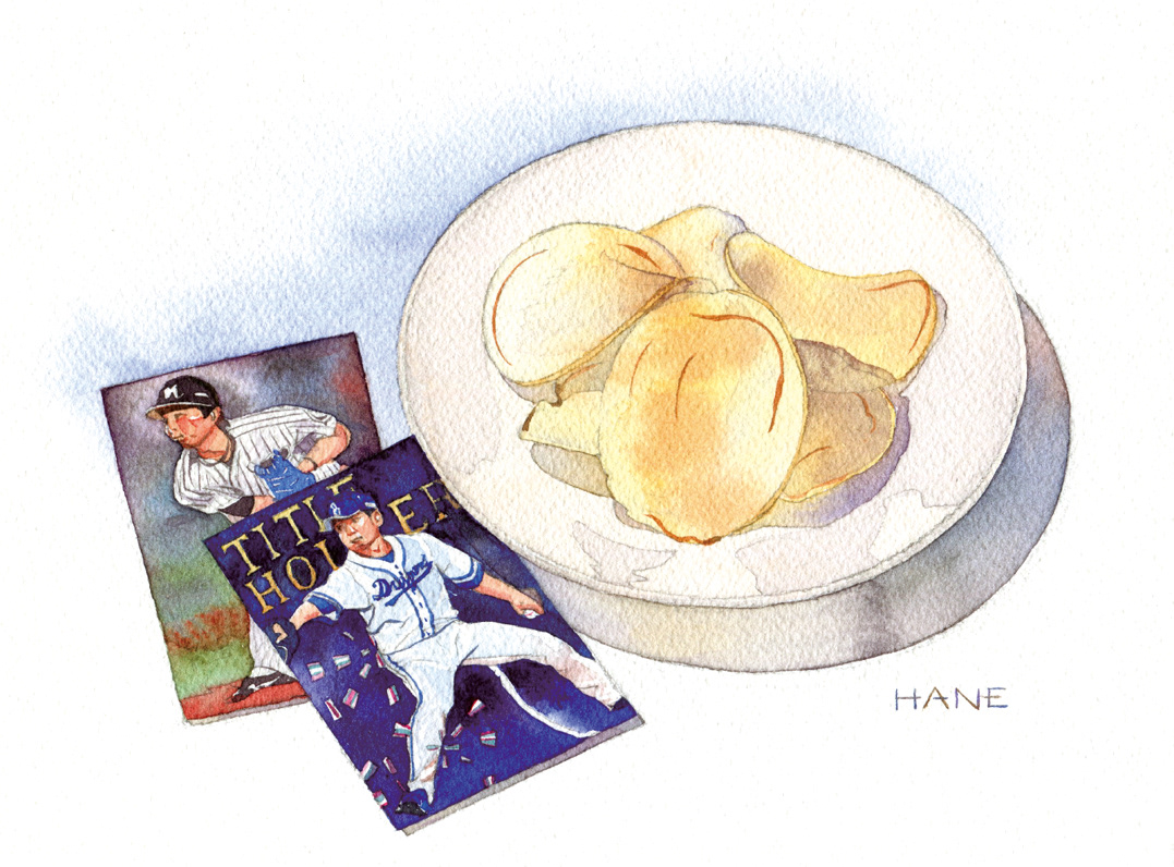 プロ野球チップス Professional baseball potato chips W&N watercolor & pencil on Arches paper 185㎜×240㎜ 2020