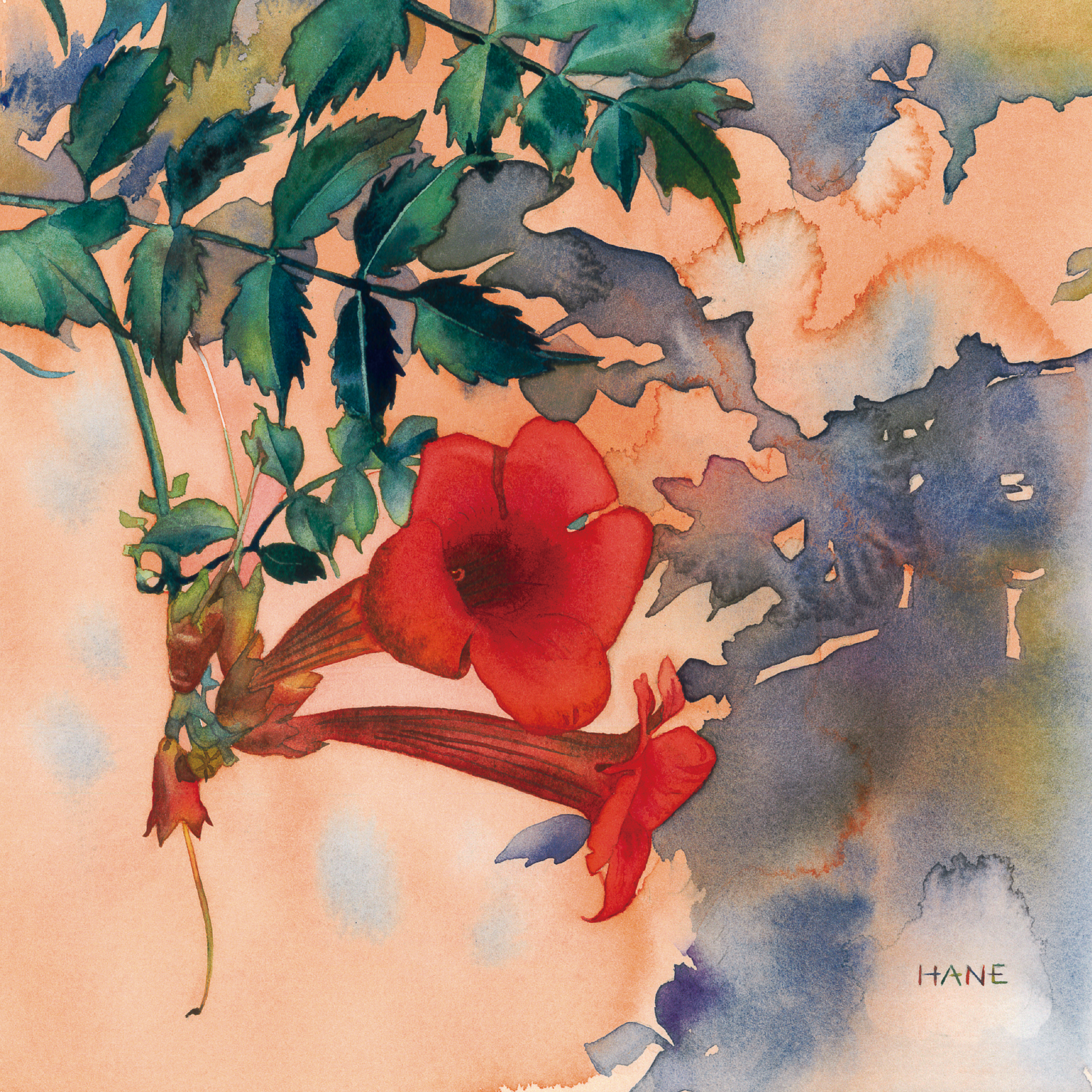 夕陽 Evening sun W&N watercolor & Pencil on arches paper 220㎜×220㎜ 2025