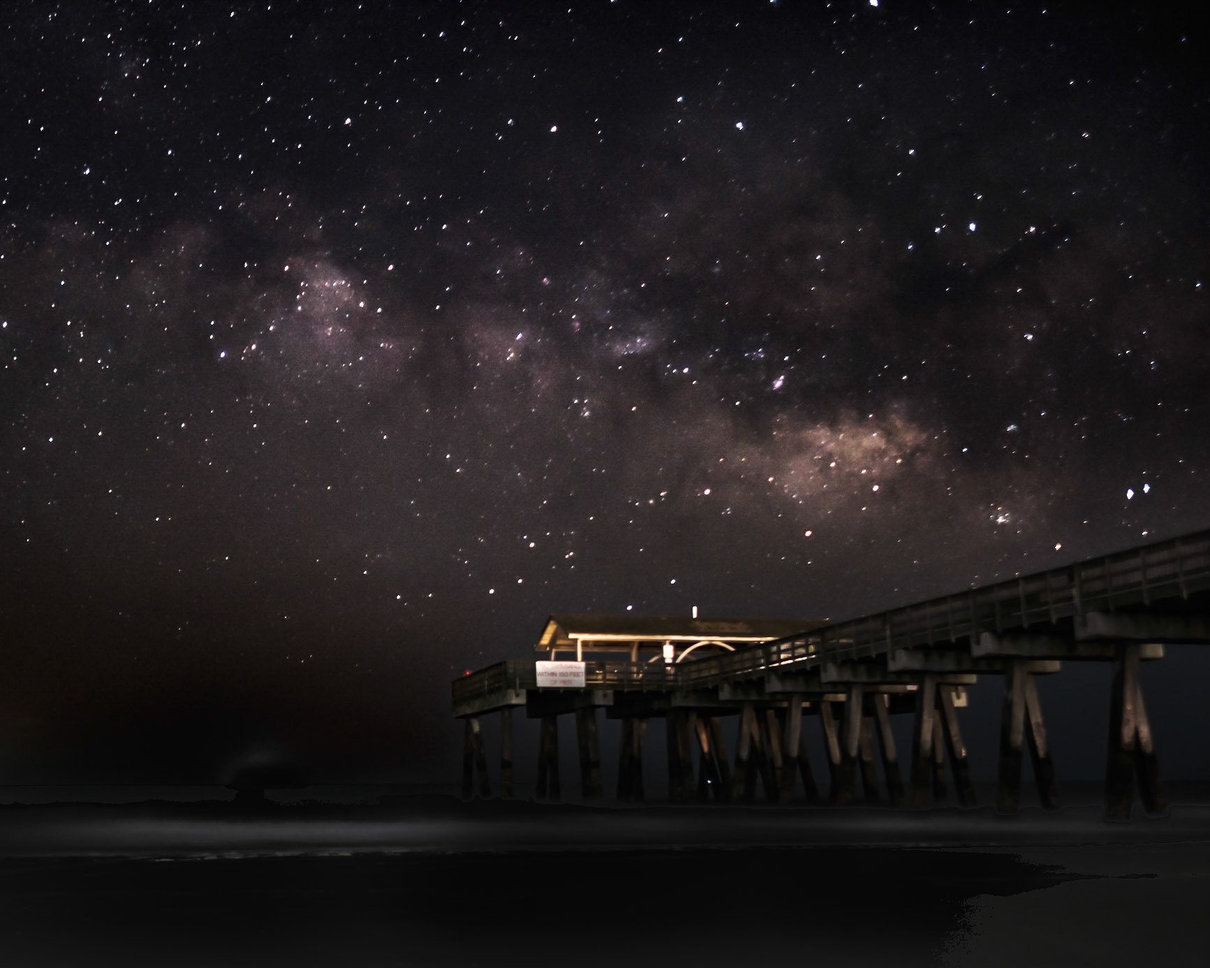 Milky Way Over Tybee Pier