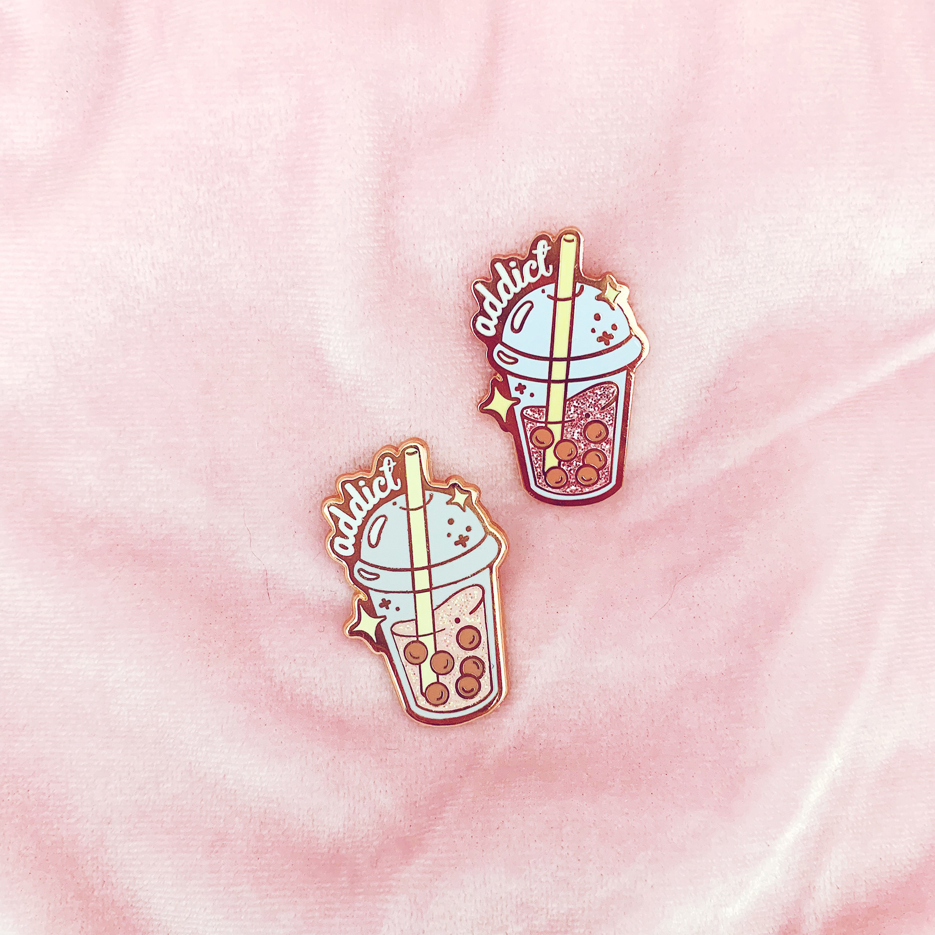 Boba Addict Pins