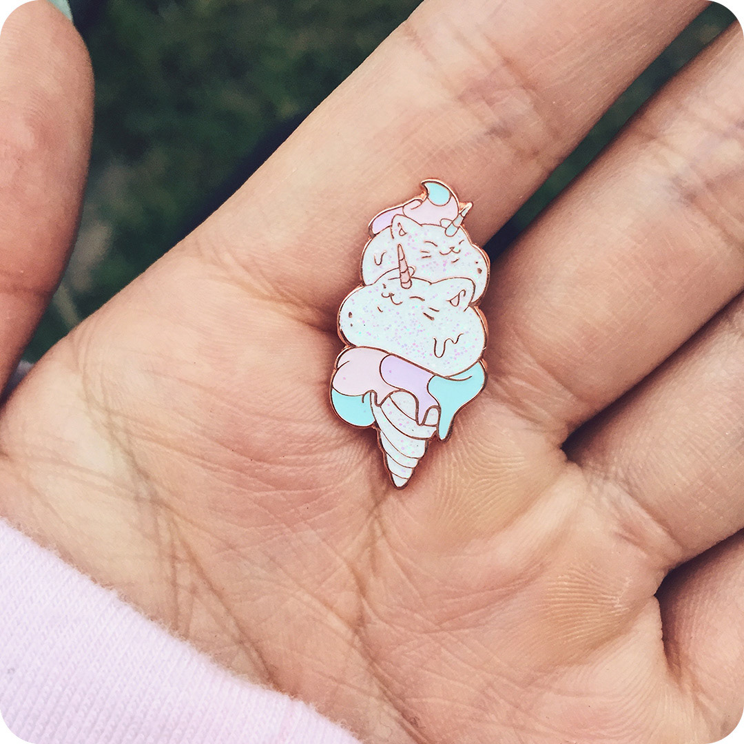 "Kitty Cone" Pin