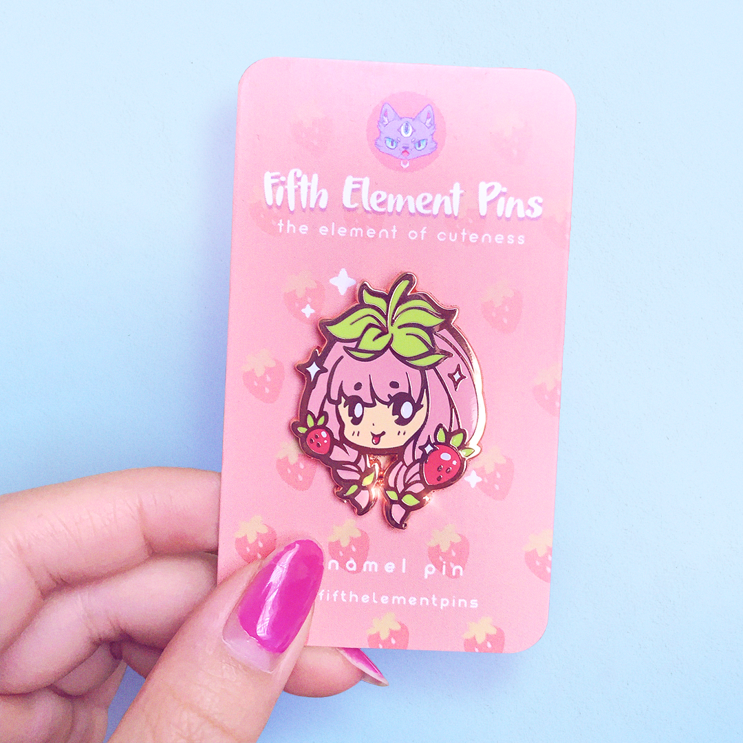 Strawberry Girl Pin