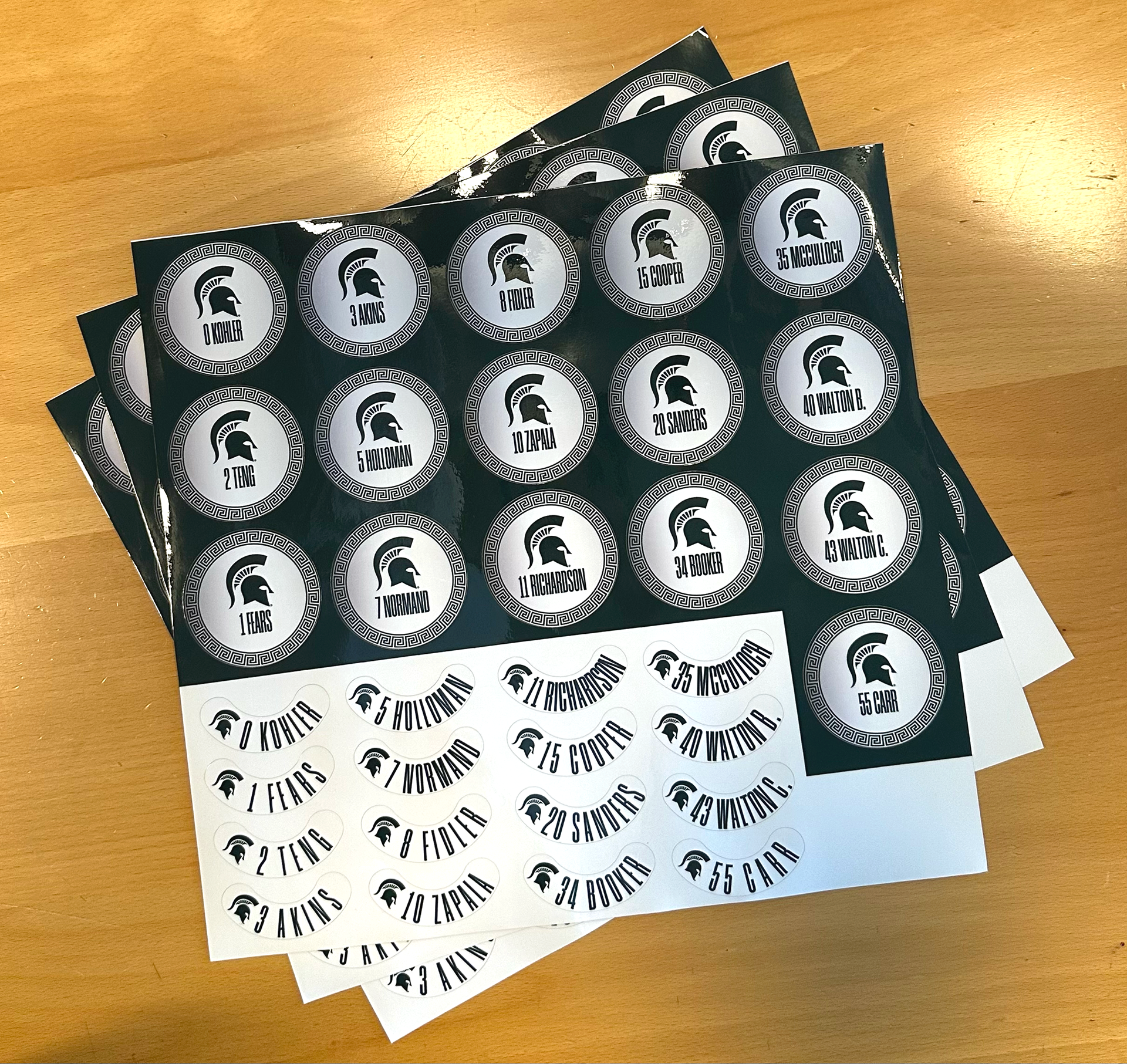 Men's Basketball Water Bottle Stickers