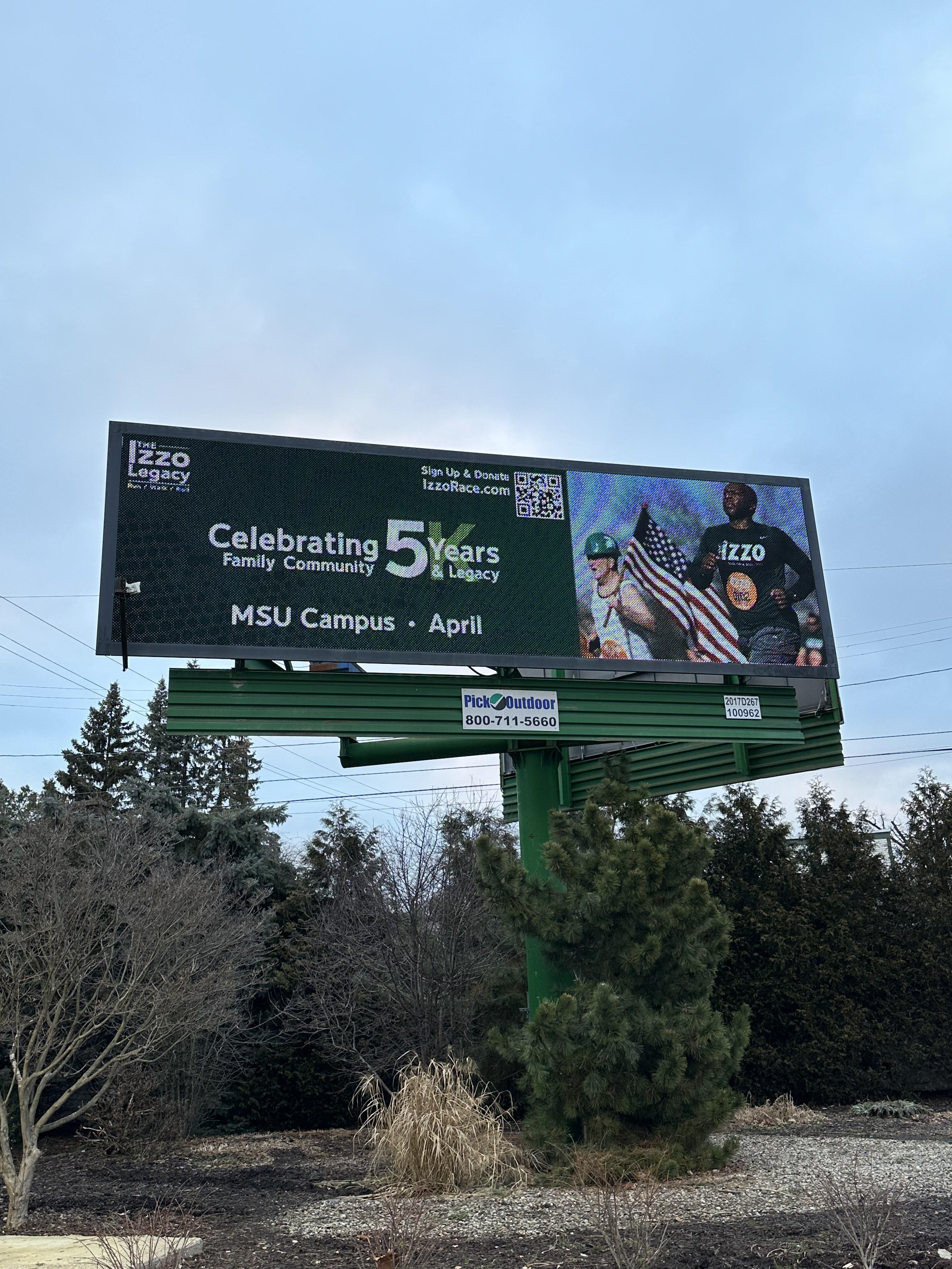 The Izzo Legacy Run, Walk, Roll Digital Billboard