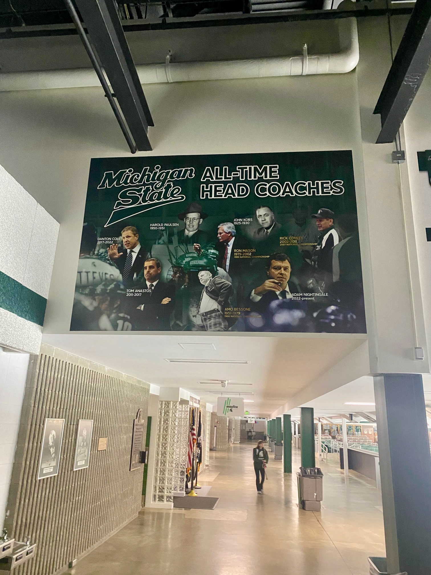 MSU Hockey Bulk Head Mural - All-Time Head Coaches