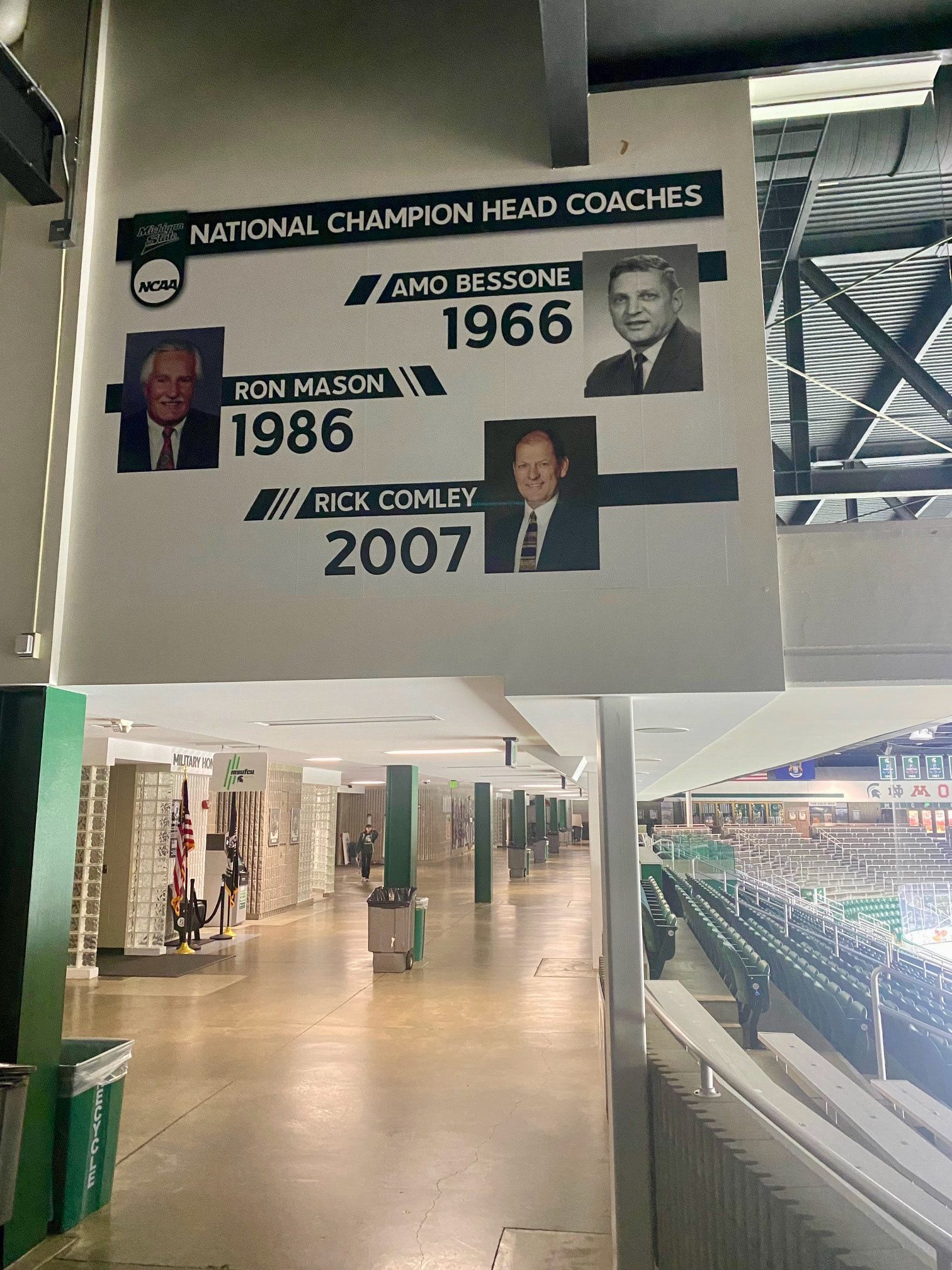 MSU Hockey Bulk Head Mural - National Championship Head Coaches