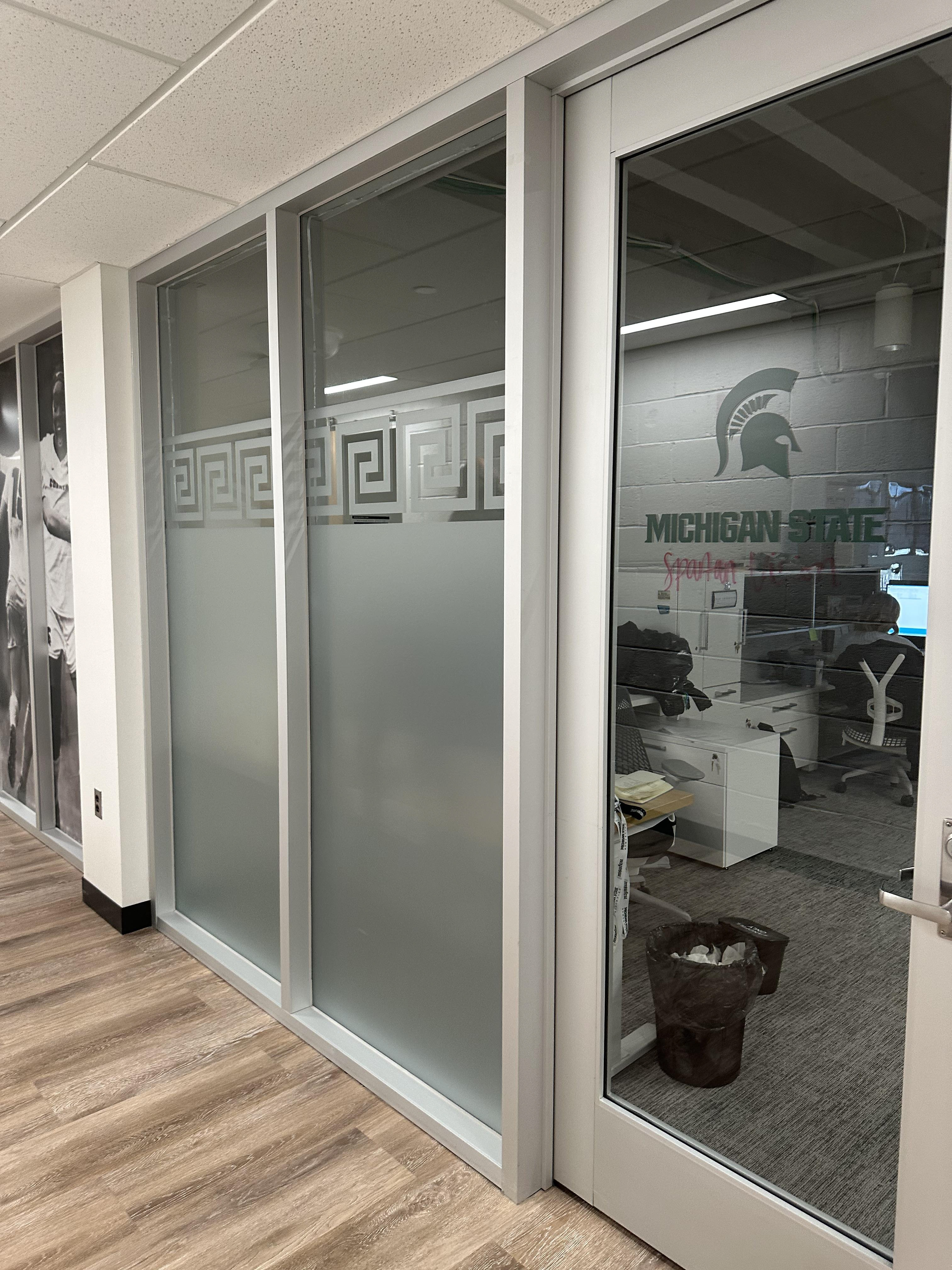 Jenison Office's window Etch